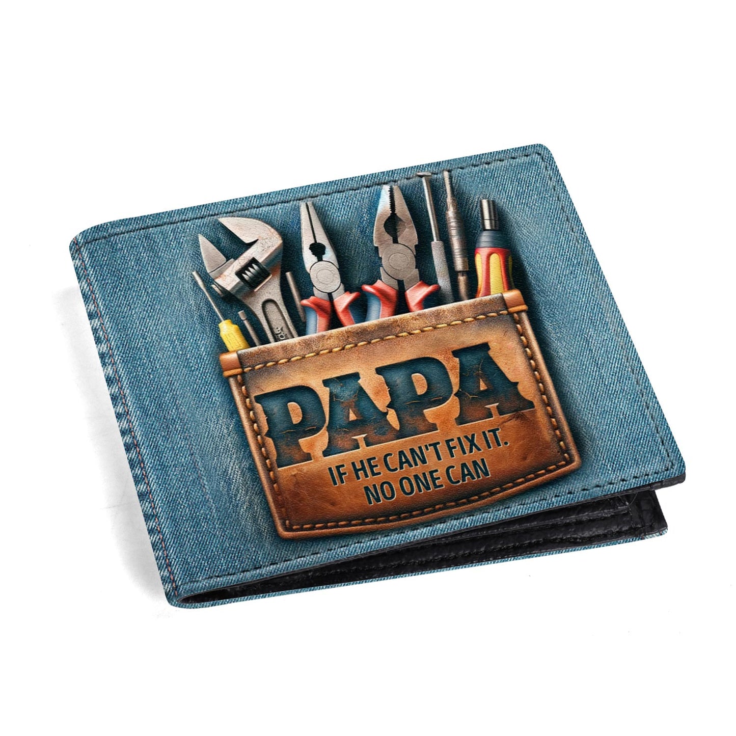 Papá, si él no puede arreglarlo, nadie puede - Cartera de cuero para hombre - MW20