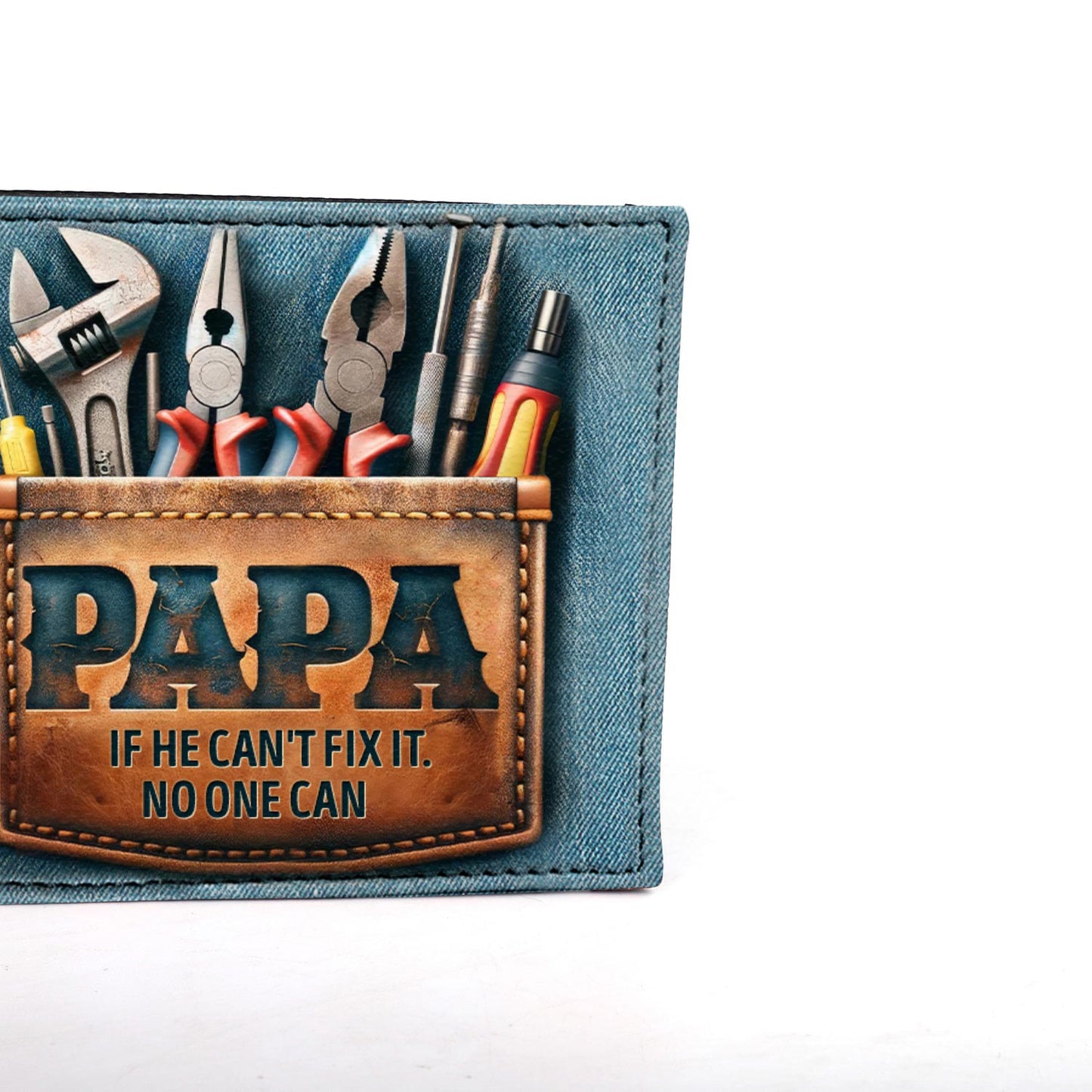 Papá, si él no puede arreglarlo, nadie puede - Cartera de cuero para hombre - MW20