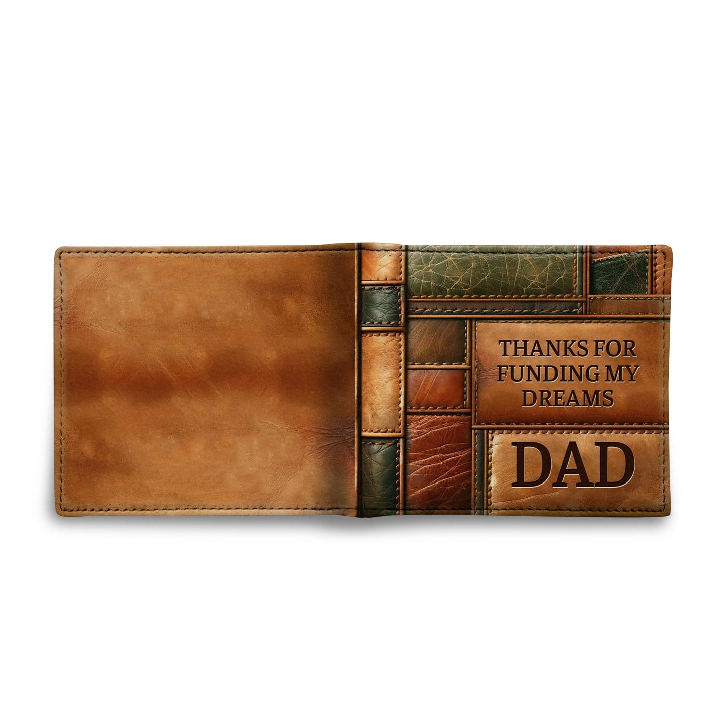 Papá gracias por financiar mi sueño - Cartera de cuero para hombre - MW22