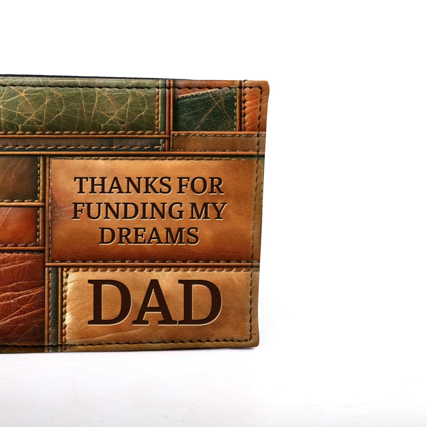 Papá gracias por financiar mi sueño - Cartera de cuero para hombre - MW22