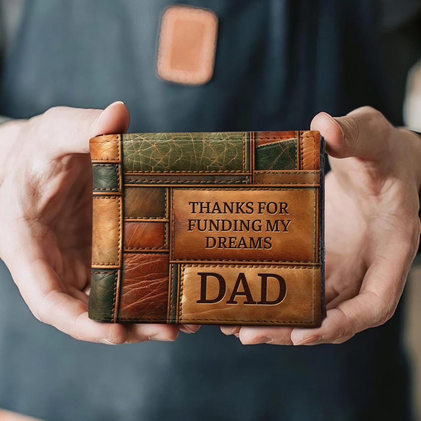 Papá gracias por financiar mi sueño - Cartera de cuero para hombre - MW22