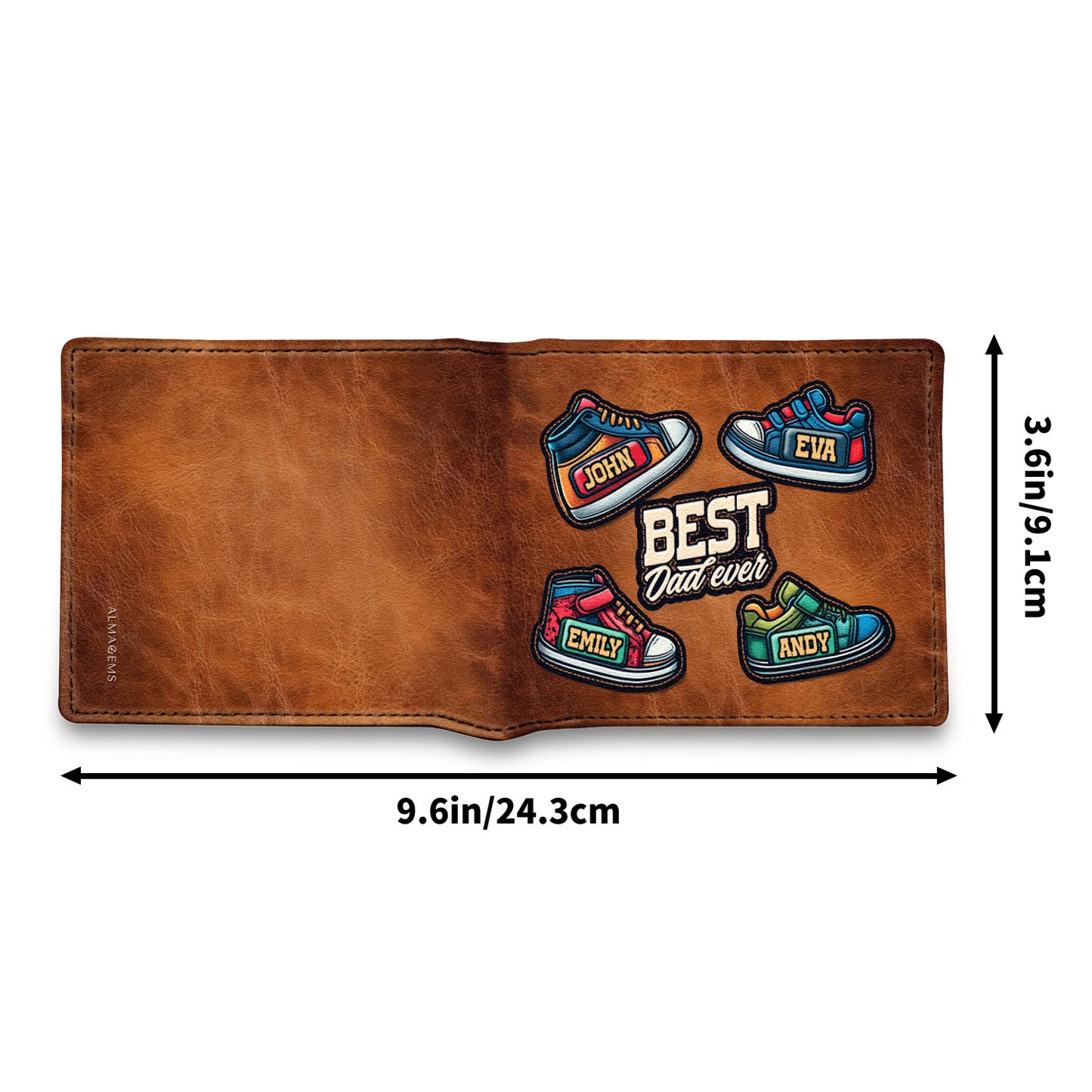 Best Dad Ever Snickers - Cartera de piel para hombre - MW23