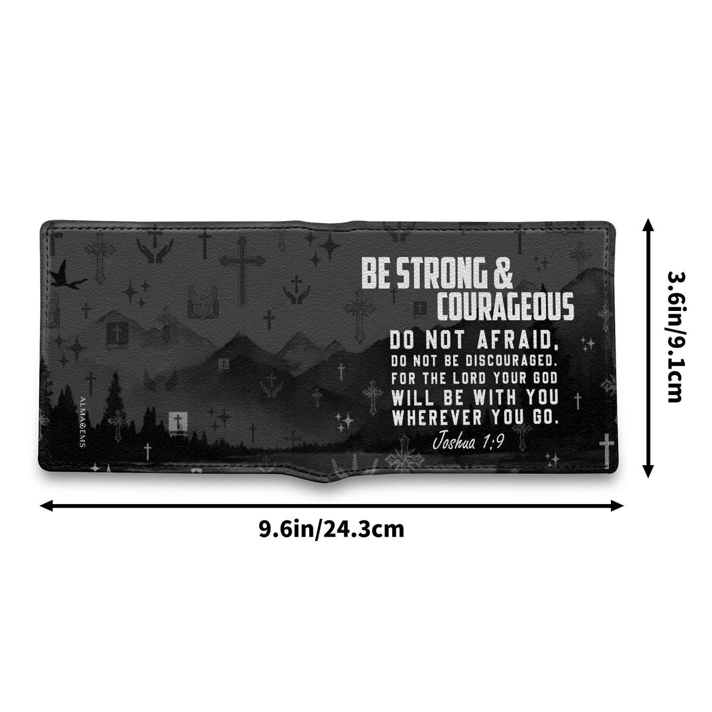 Sé fuerte y valiente - Cartera de piel para hombre - MW34