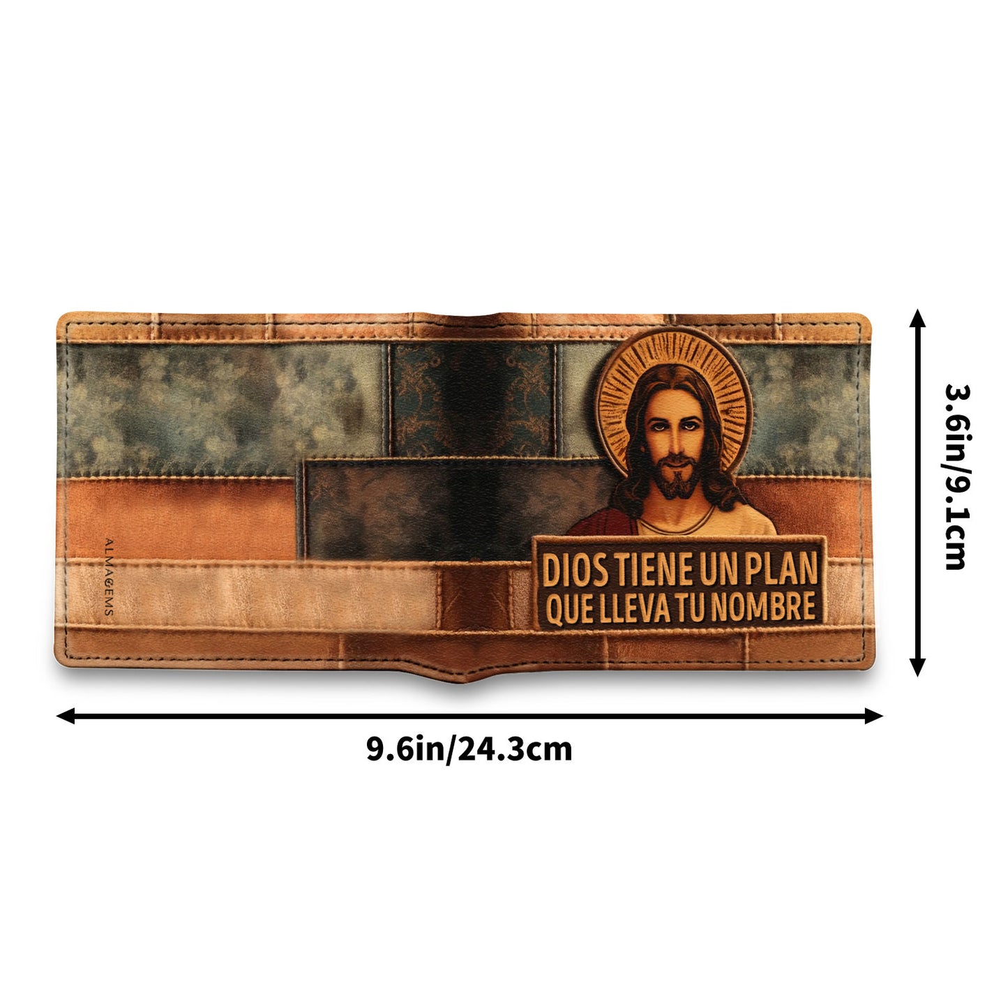 Dios Tiene Un Plan Que Lleva Tu Nombre - Cartera de cuero para hombre - MW_MX03