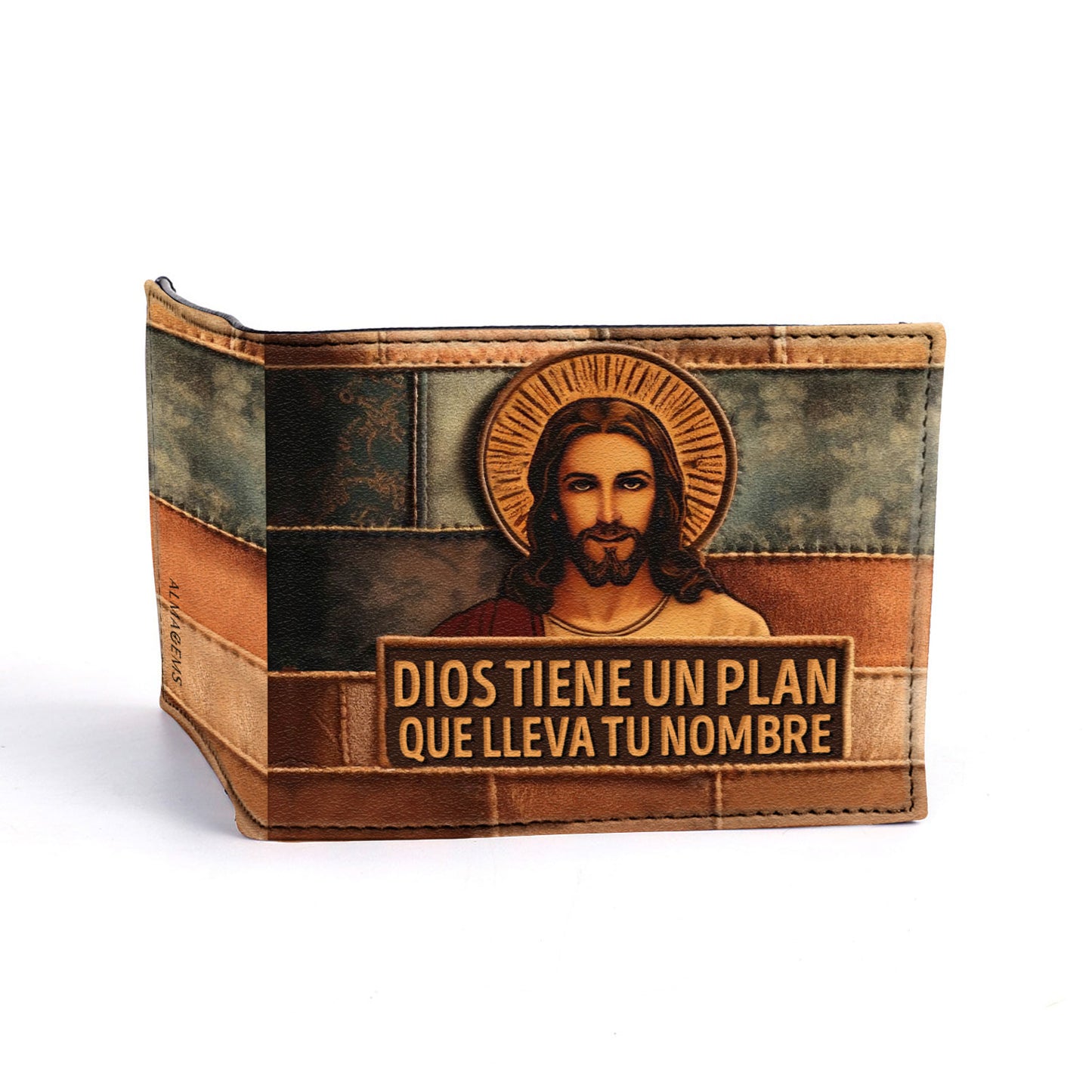 Dios Tiene Un Plan Que Lleva Tu Nombre - Cartera de cuero para hombre - MW_MX03