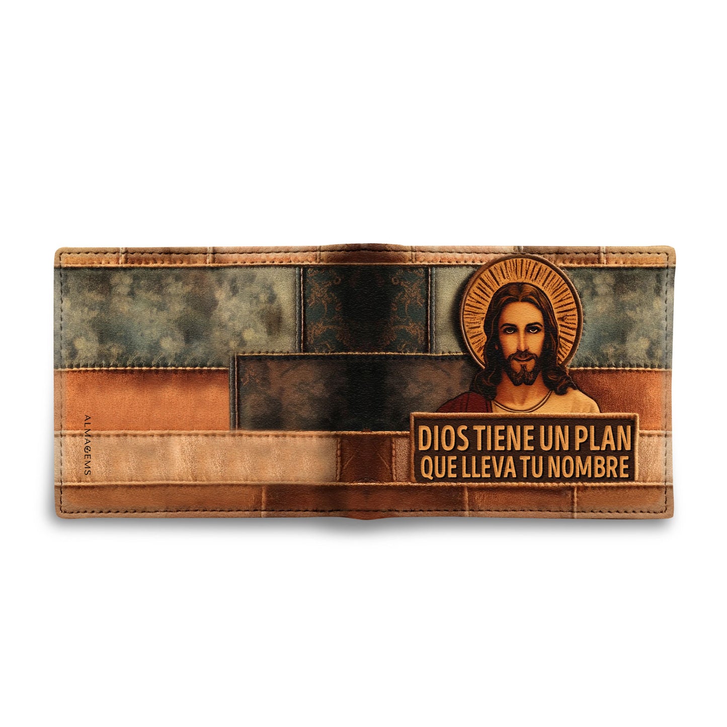 Dios Tiene Un Plan Que Lleva Tu Nombre - Cartera de cuero para hombre - MW_MX03