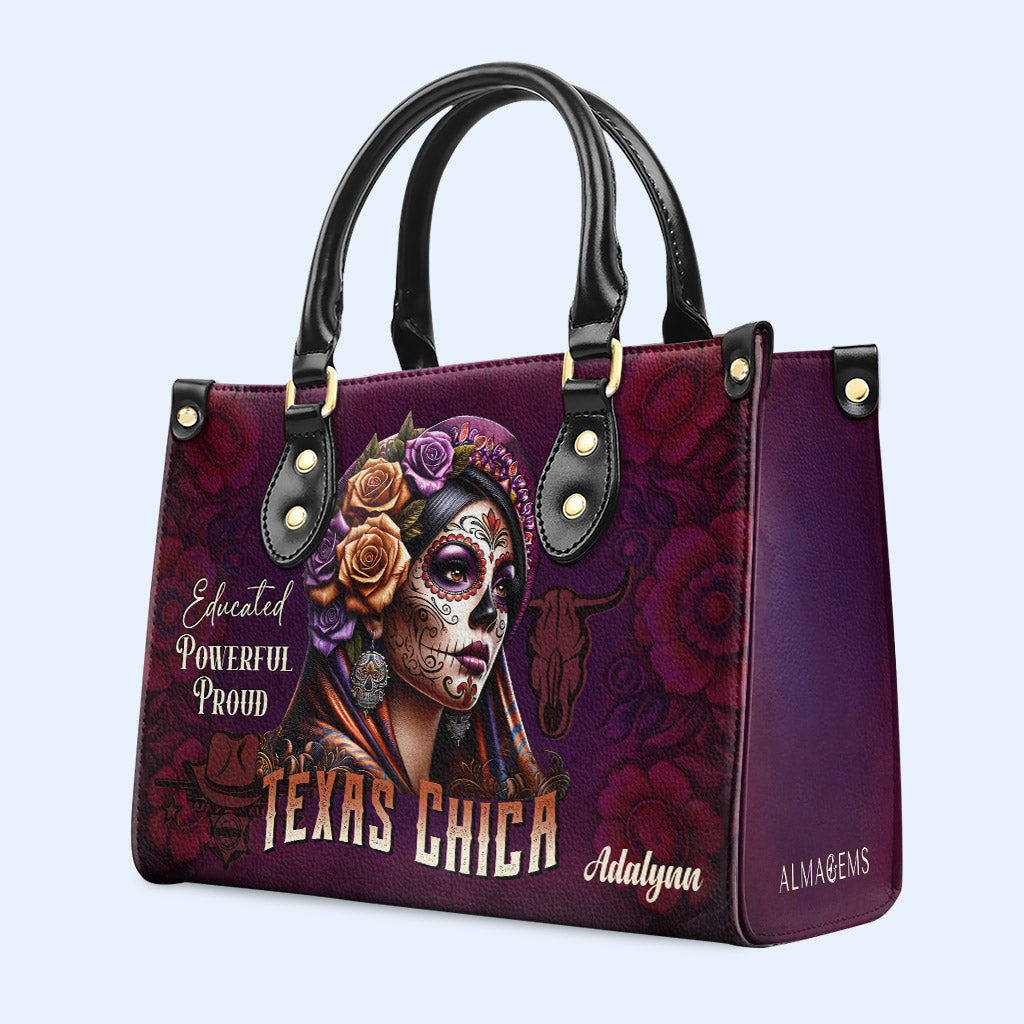 Texas Chica - Bolso de mano de cuero personalizado - MX05