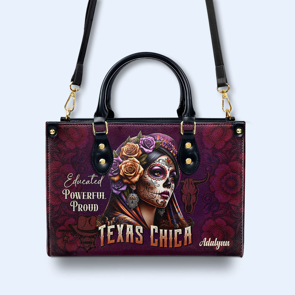 Texas Chica - Bolso de mano de cuero personalizado - MX05