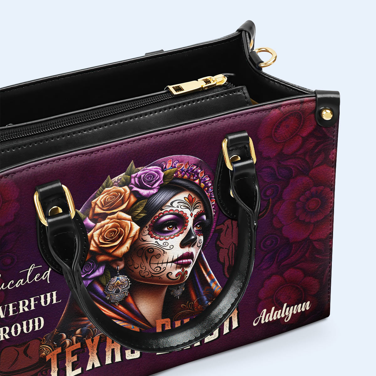 Texas Chica - Bolso de mano de cuero personalizado - MX05