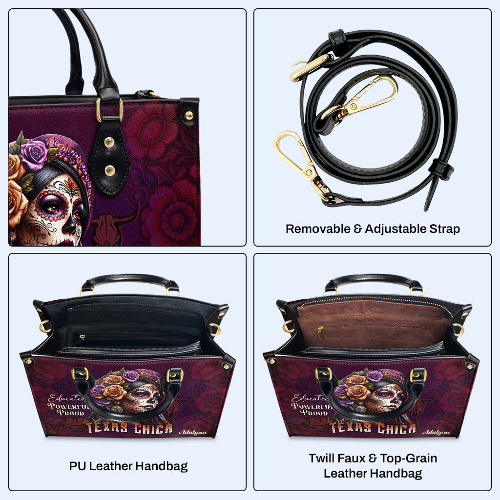 Texas Chica - Bolso de mano de cuero personalizado - MX05