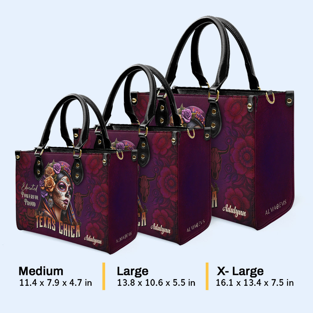 Texas Chica - Bolso de mano de cuero personalizado - MX05