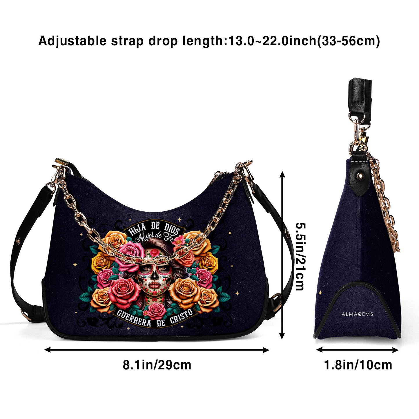 Hija De Dios - Personalized Custom Chain Crossbody Handbag - MX13CH