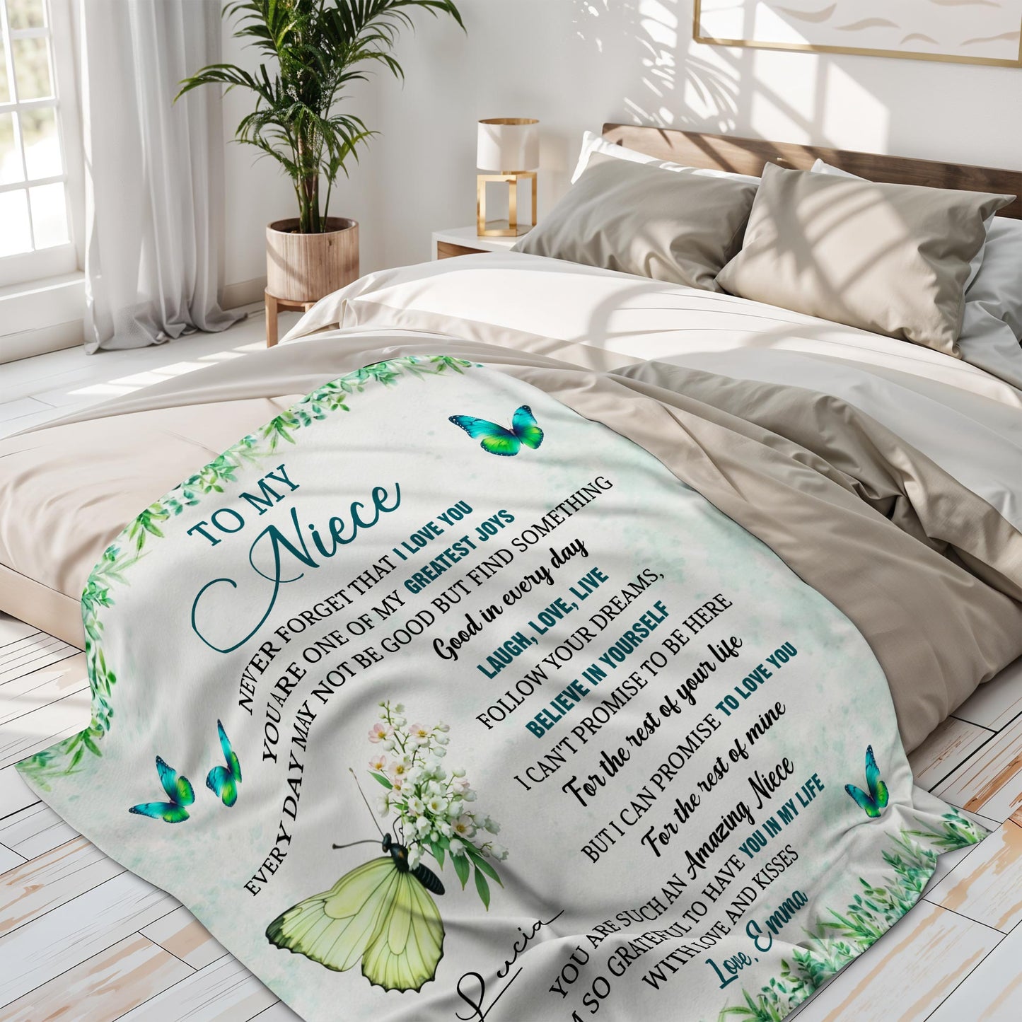 To My Niece, Butterflies and Flowers