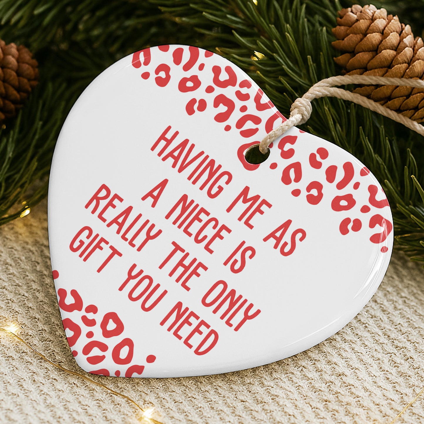 Having Me As A Niece, Heart With Leopard Print