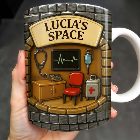 Lucia's Space, Stethoscope, Heartbeat Monitor, IV Bag, Medical Cabinet, Emergency Kit