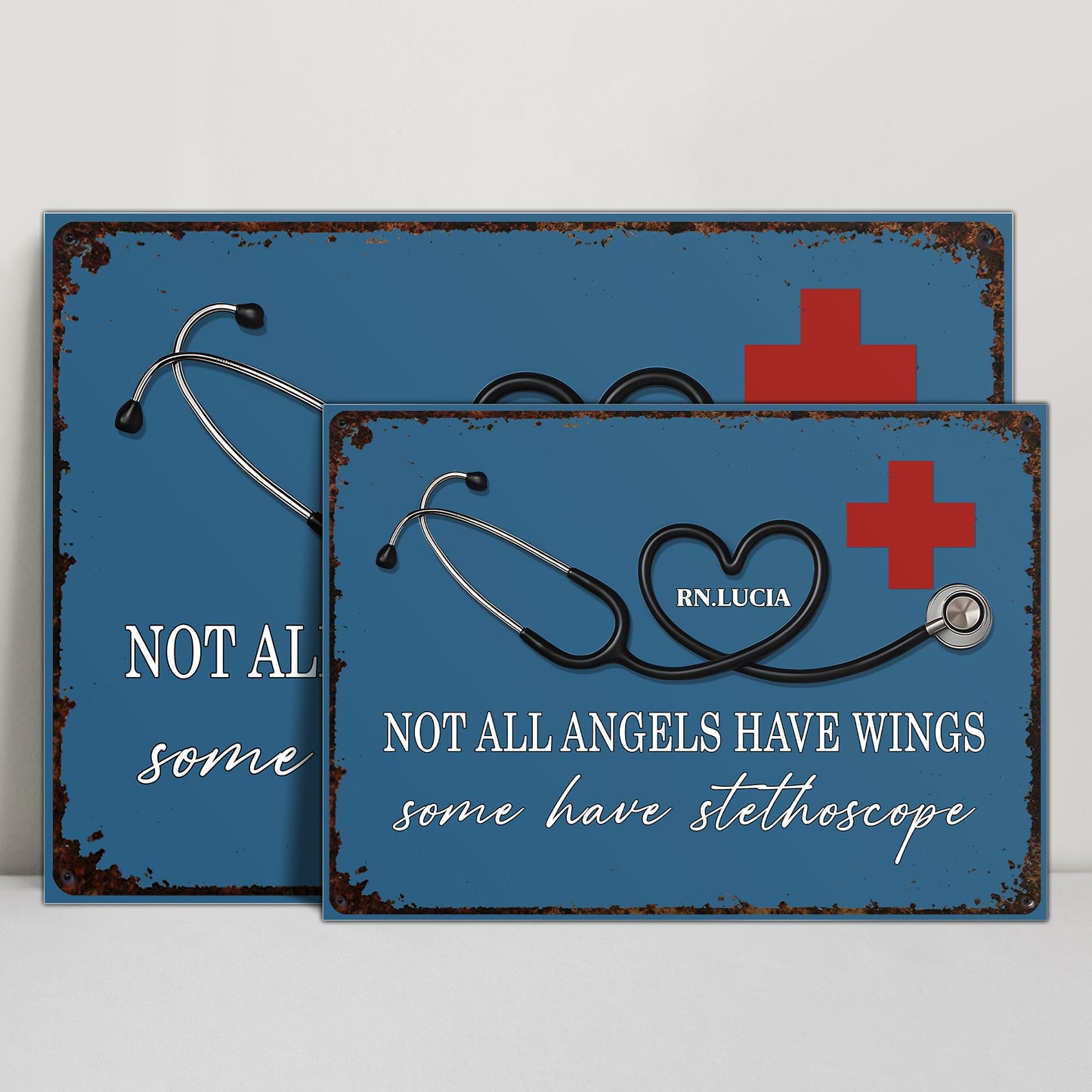 Not All Angels Have Wings Some Have Stethoscope, Stethoscope And Medical Cross