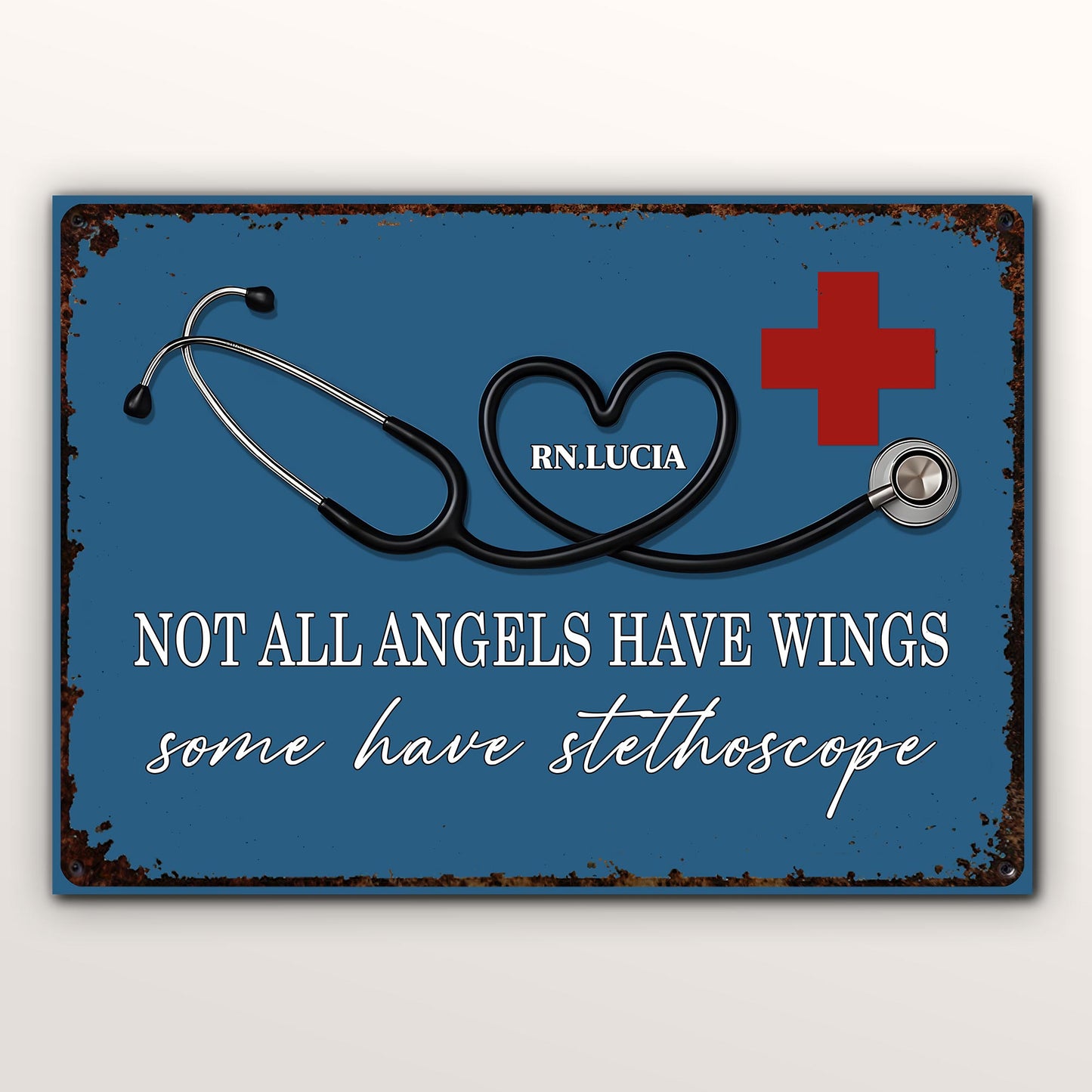 Not All Angels Have Wings Some Have Stethoscope, Stethoscope And Medical Cross