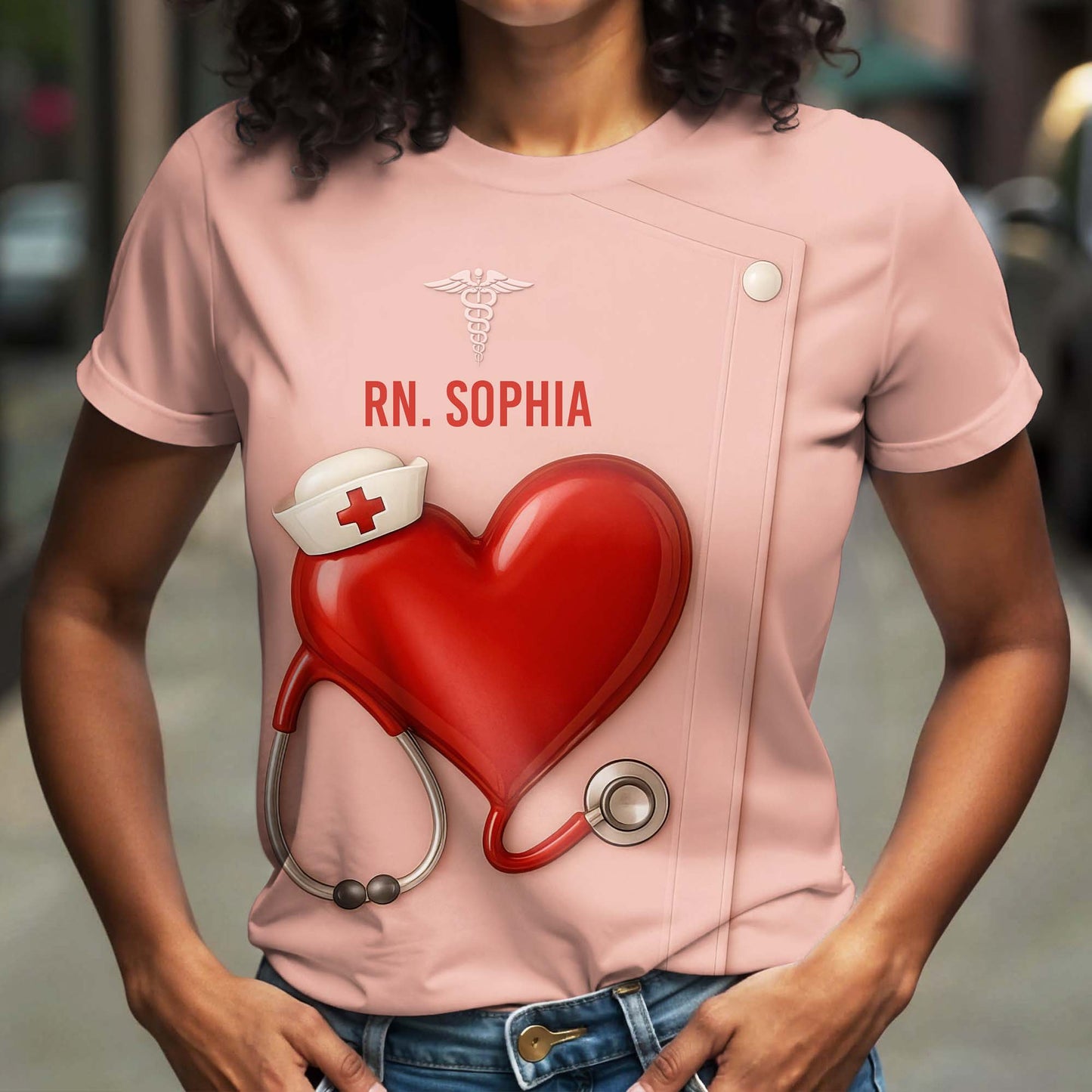 Stethoscope, Hat, and Heart Design, Perfect For Any Proud Nurse