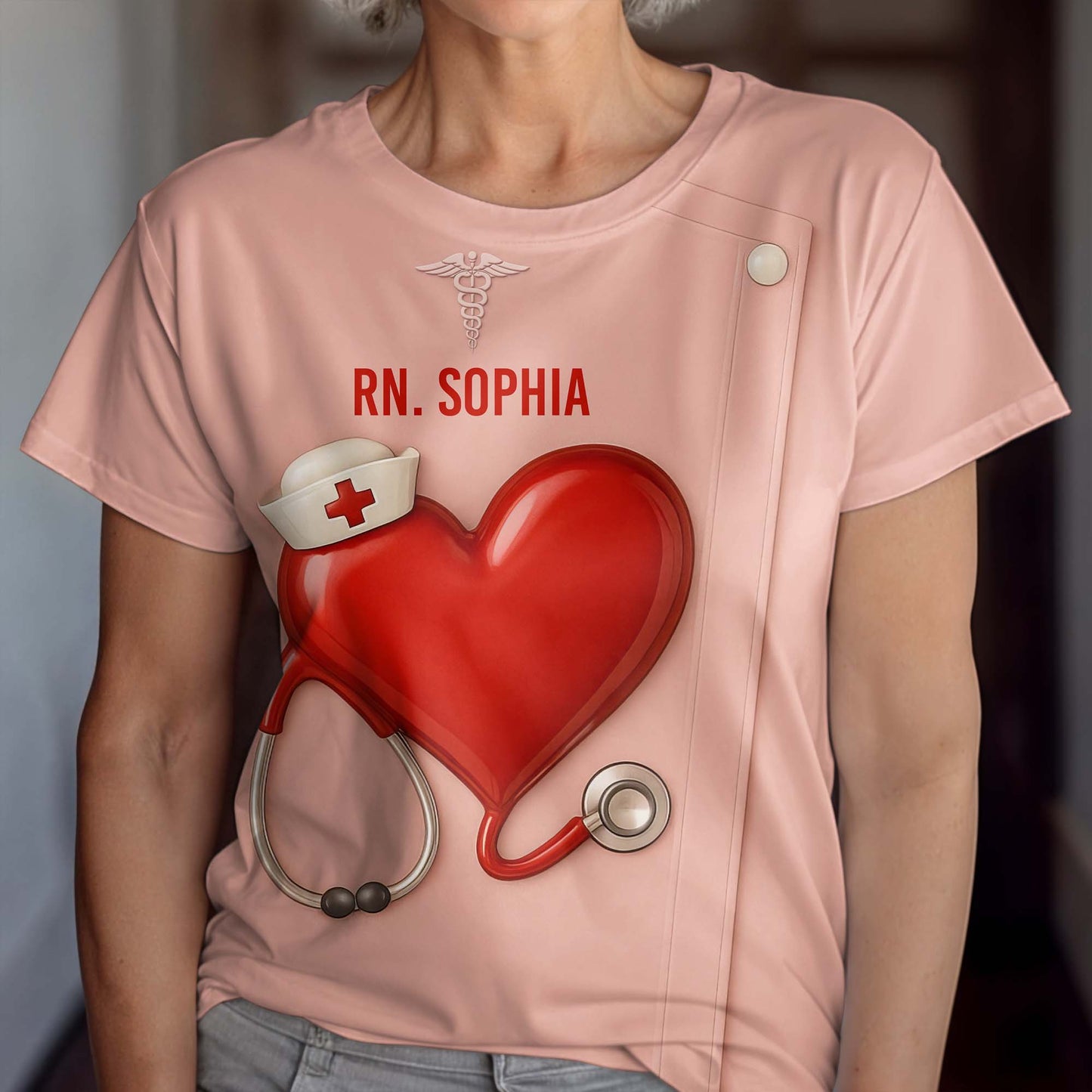 Stethoscope, Hat, and Heart Design, Perfect For Any Proud Nurse