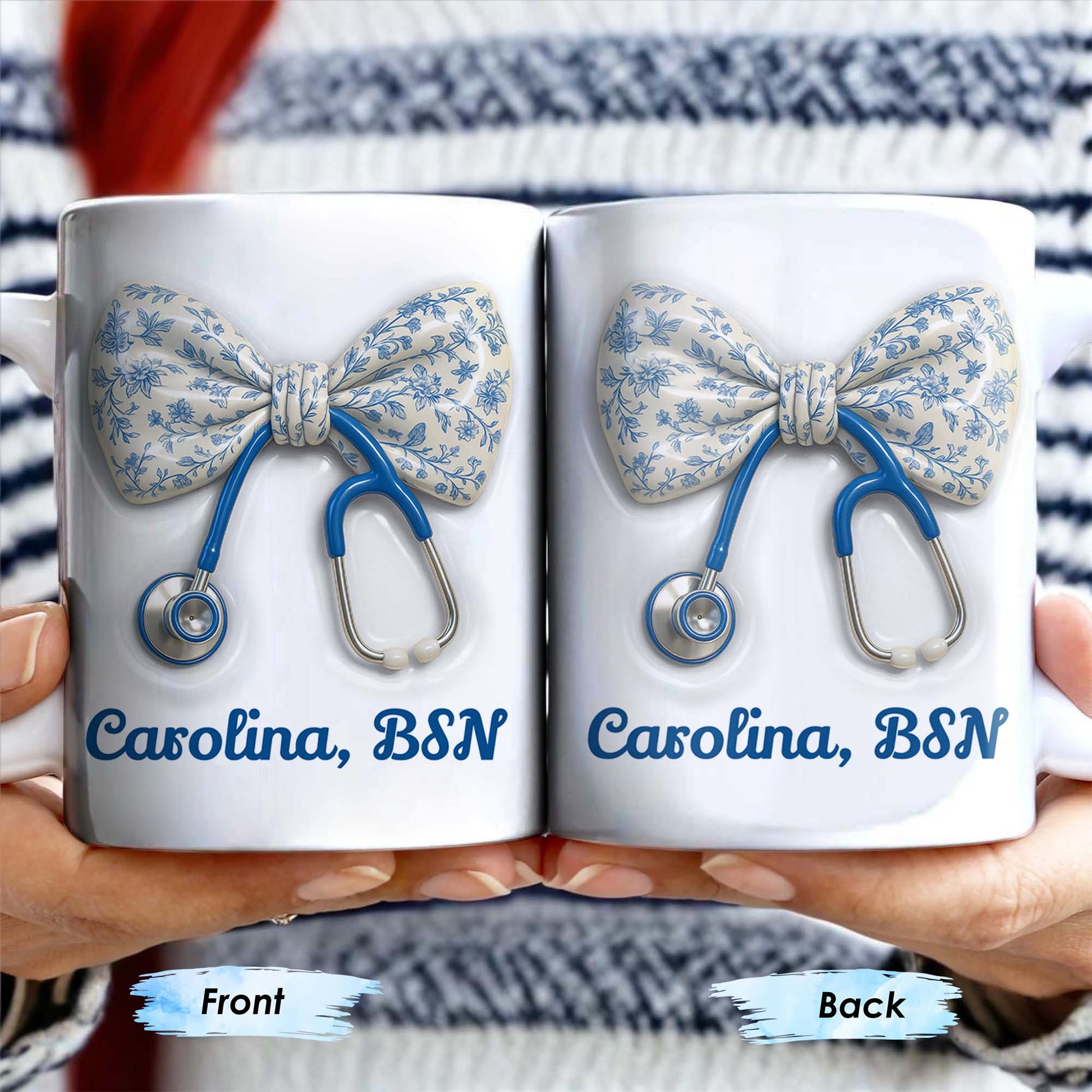 Celebrate Those Who Care, Floral Bow and Stethoscope