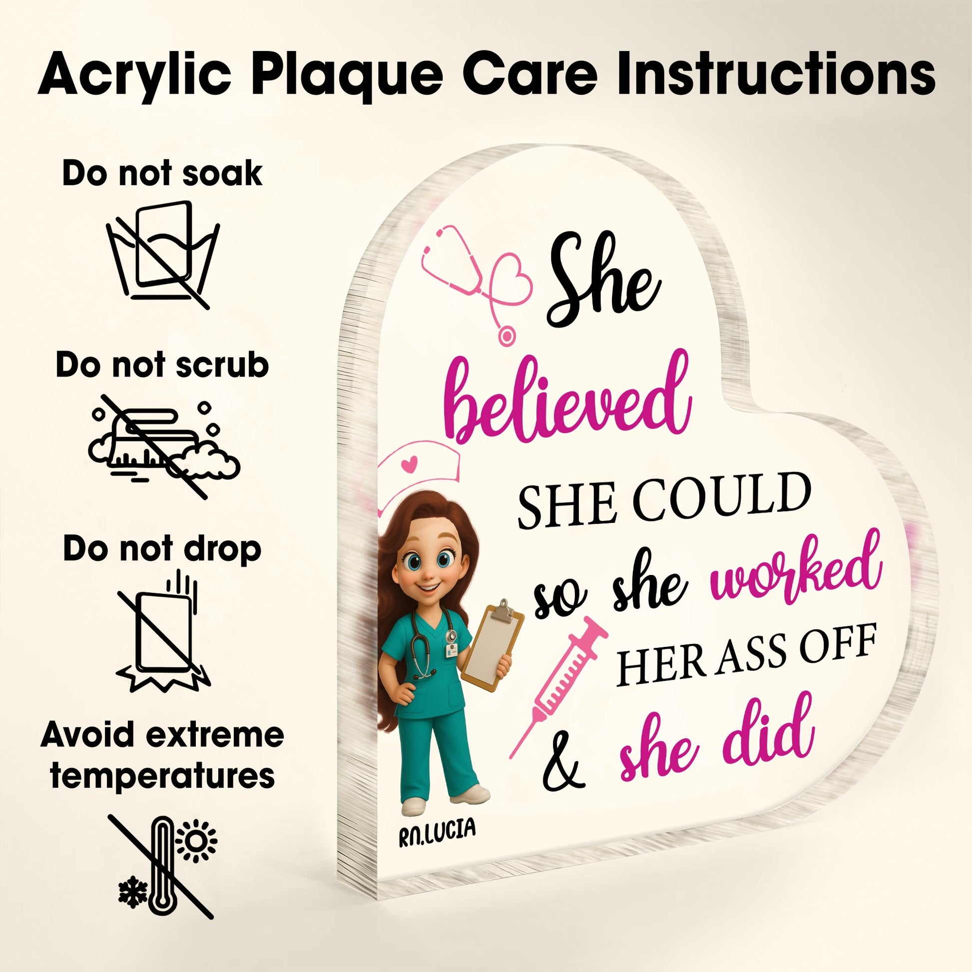 She Believed She Could So She Worked Her Ass Off & She Did, Nurse and Medical Tools