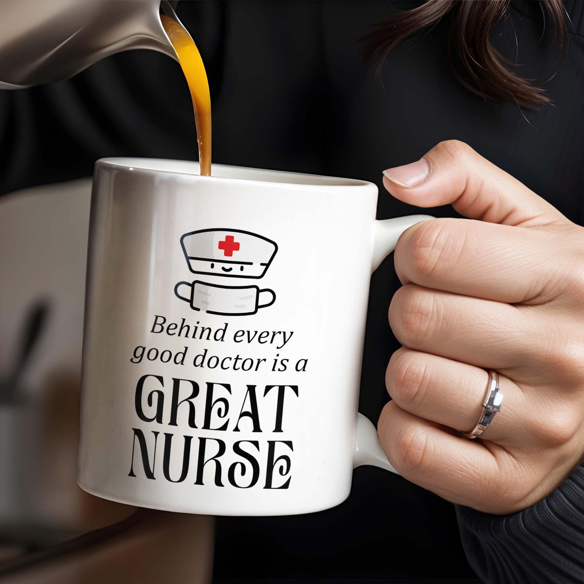 Behind Every Good Doctor Is A Great Nurse, Nurse Cap and Mask