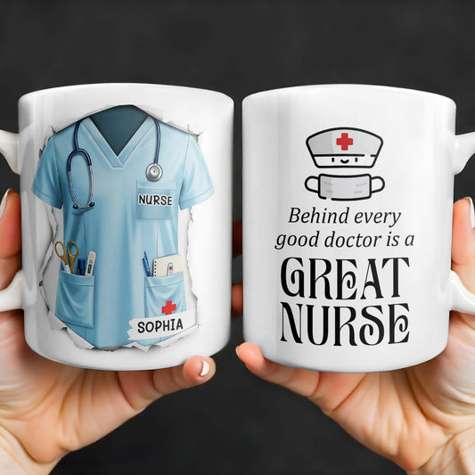 Behind Every Good Doctor Is A Great Nurse, Nurse Cap and Mask