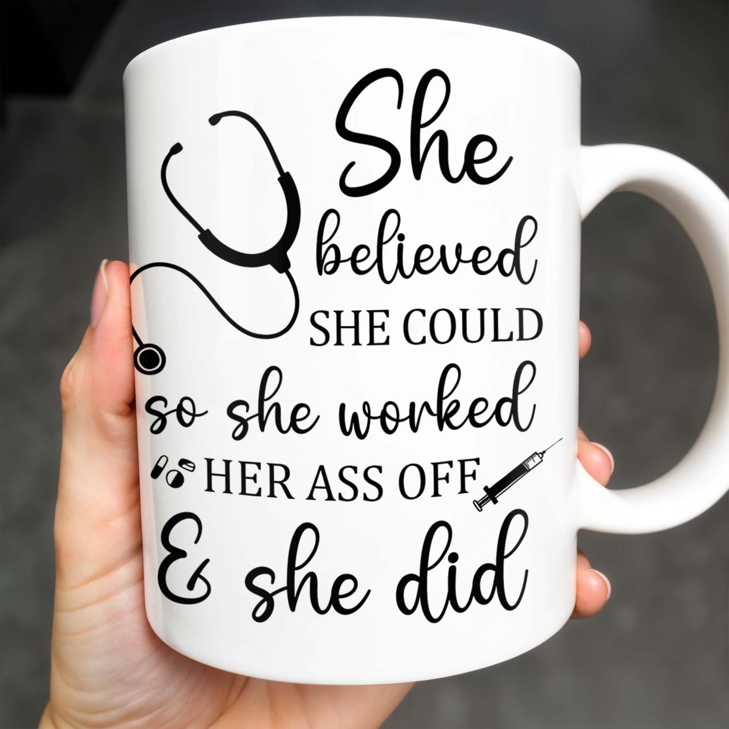 She Believed She Could So She Worked Her Ass Off & She Did, Stethoscope