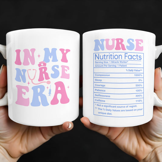 In My Nurse Era, Nurse Nutrition Facts, Nurse Cap And Medical Symbols