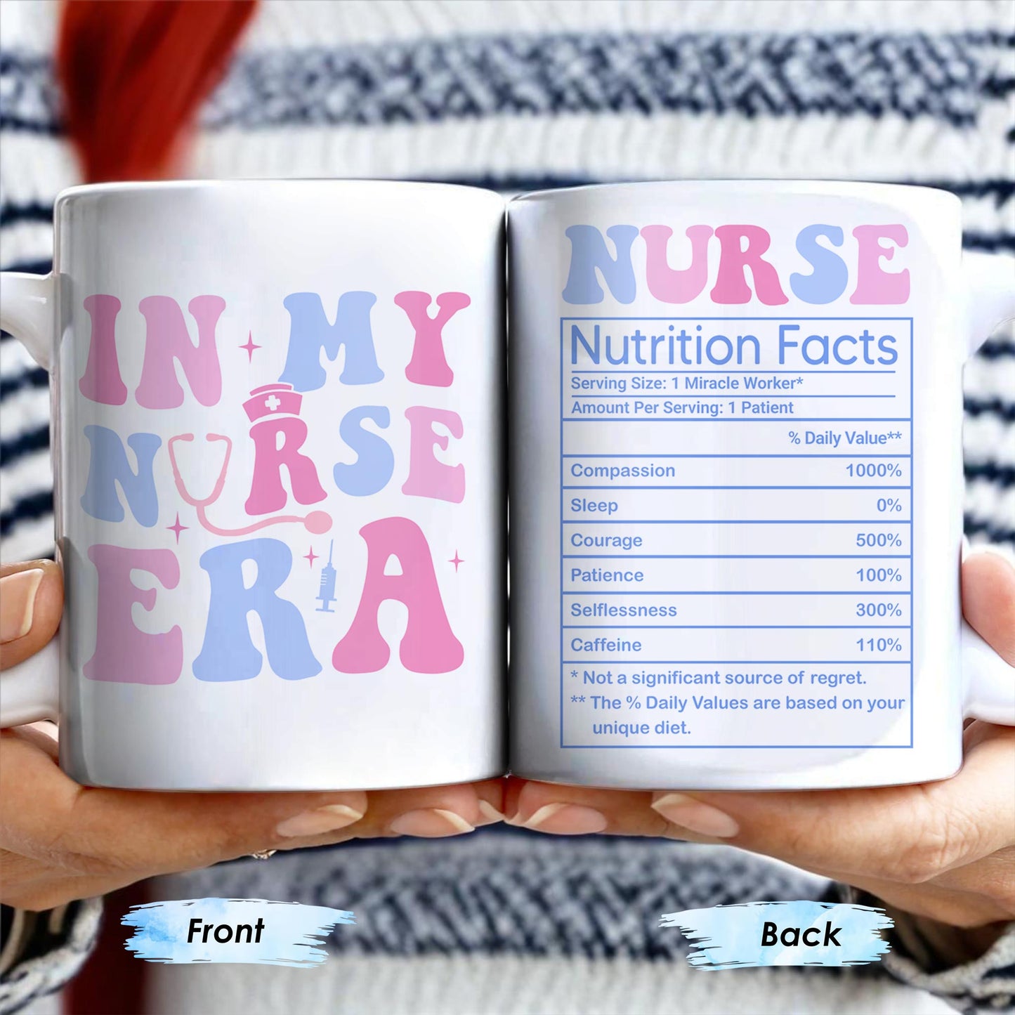 In My Nurse Era, Nurse Nutrition Facts, Nurse Cap And Medical Symbols