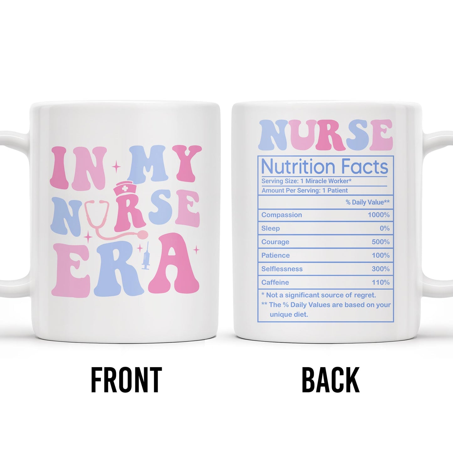 In My Nurse Era, Nurse Nutrition Facts, Nurse Cap And Medical Symbols