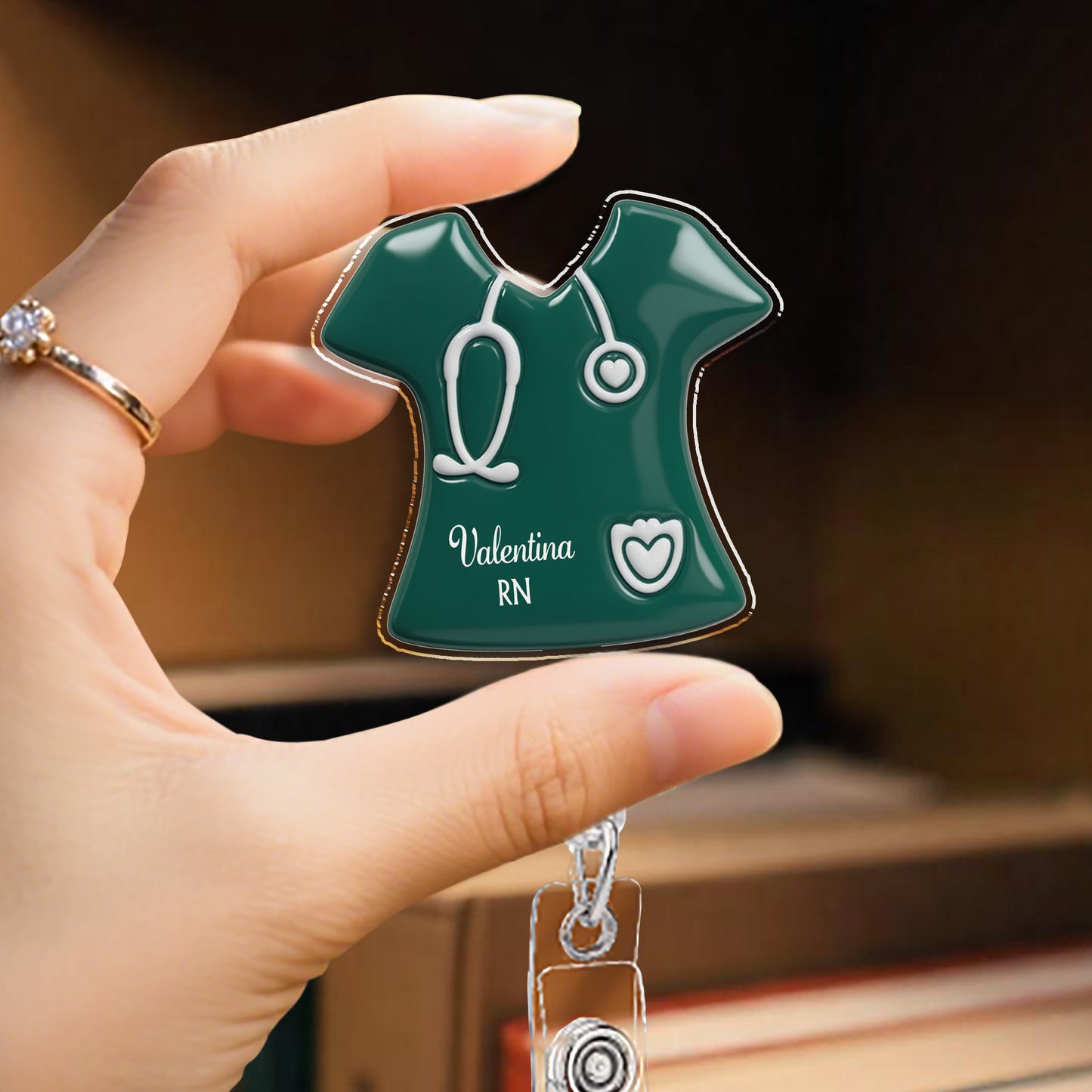 Customizable Nurse Uniform Design With Stethoscope And Heart