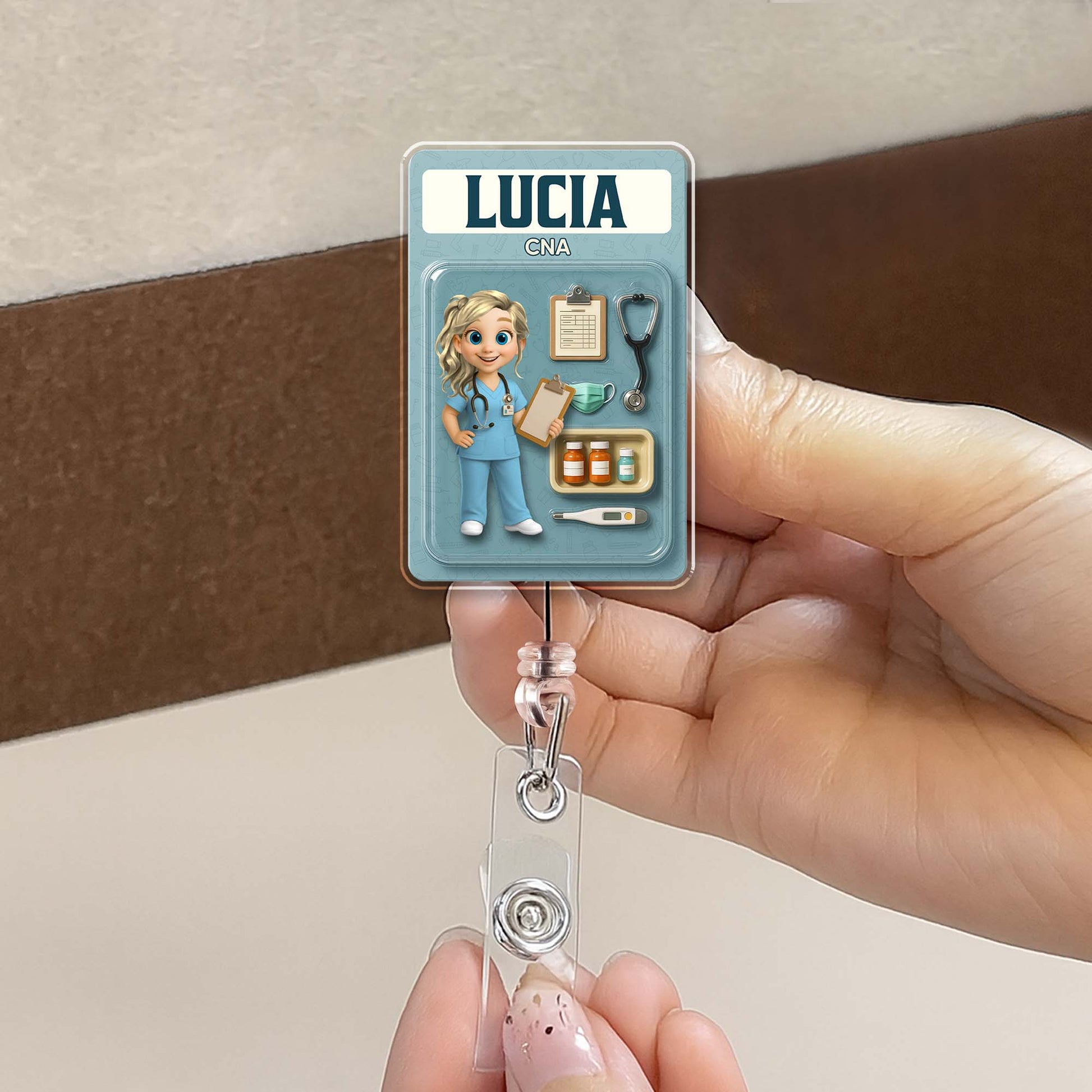 Customizable Nurse-Themed Badge Reel