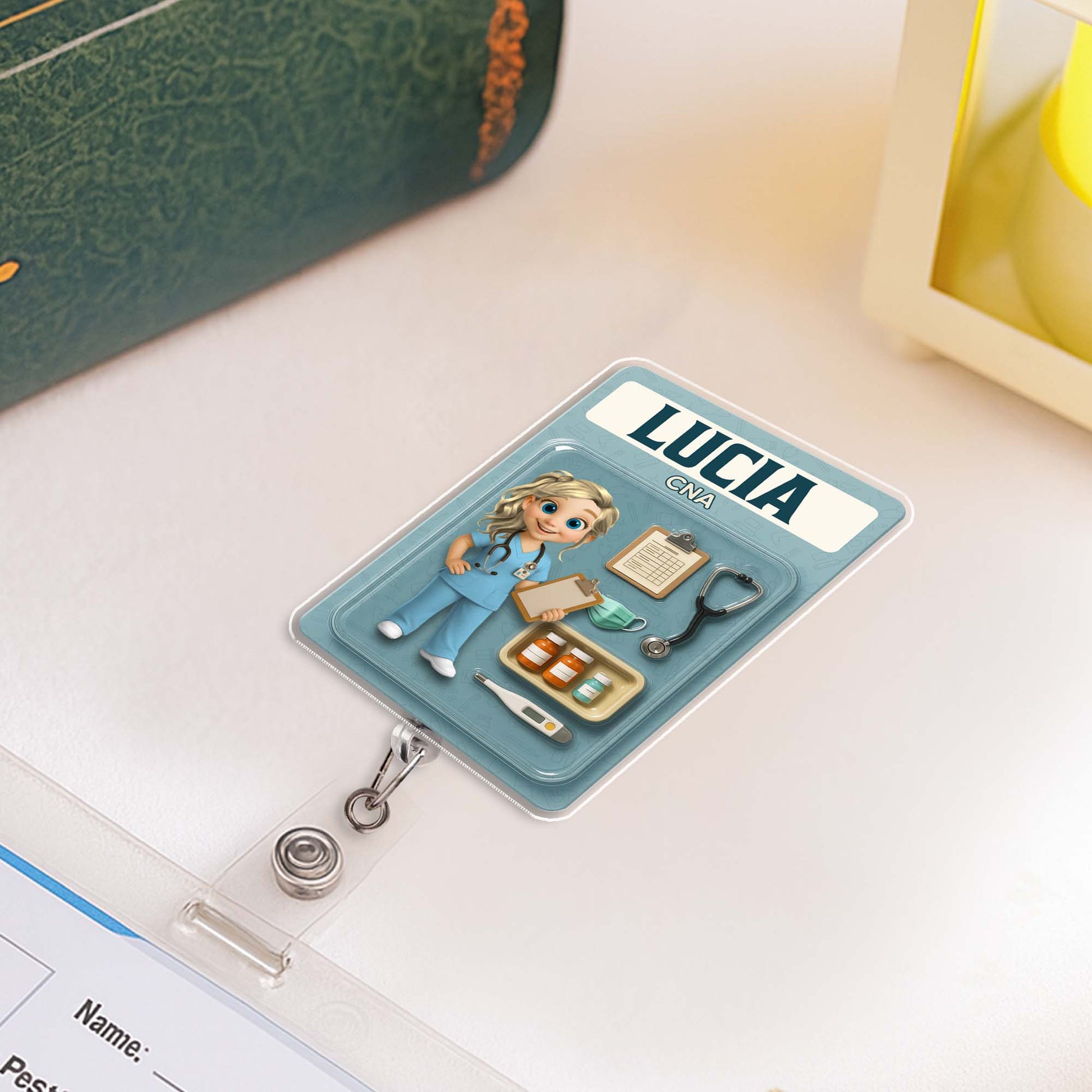 Customizable Nurse-Themed Badge Reel