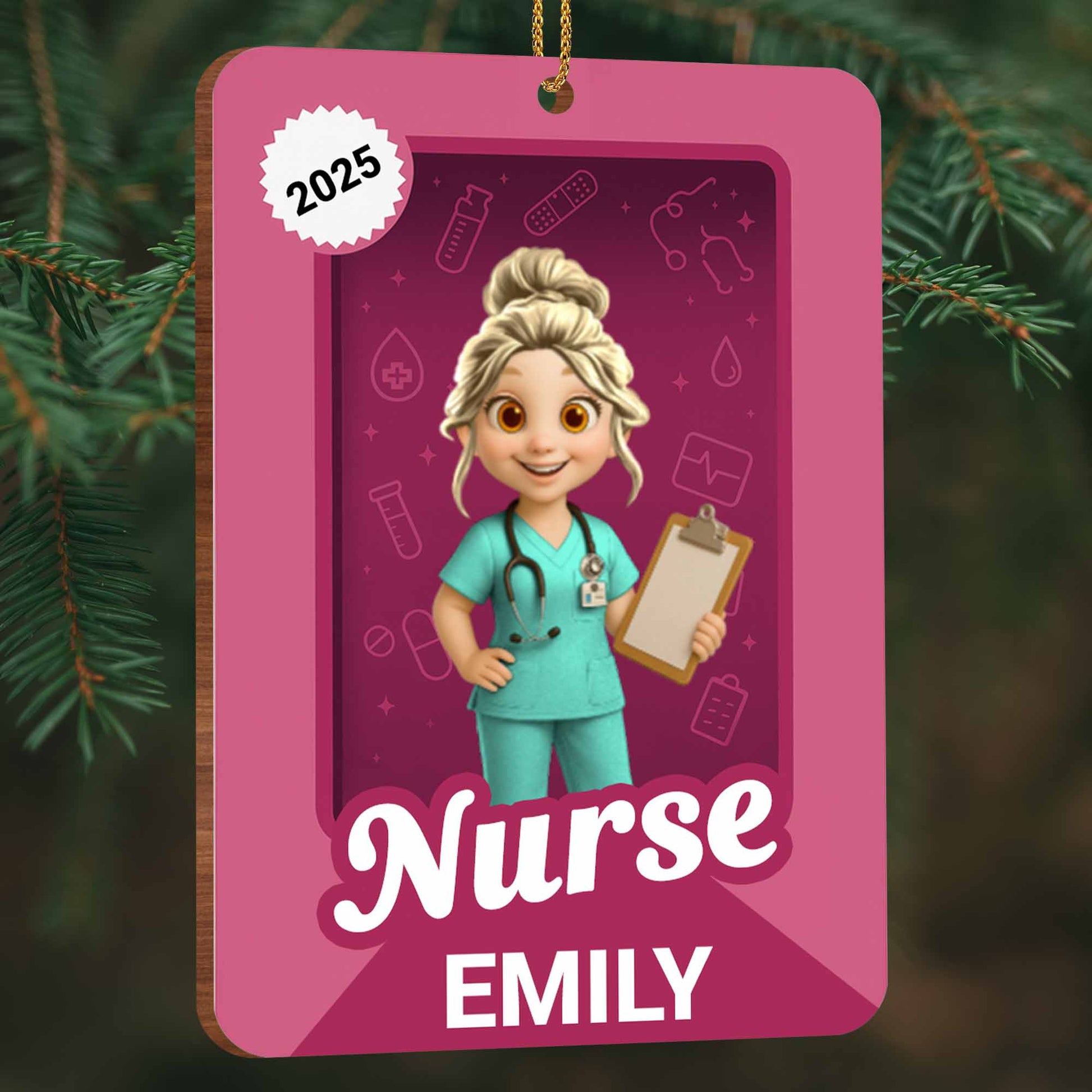 Celebrate Your Favorite Nurse With Medical Icons Ornament