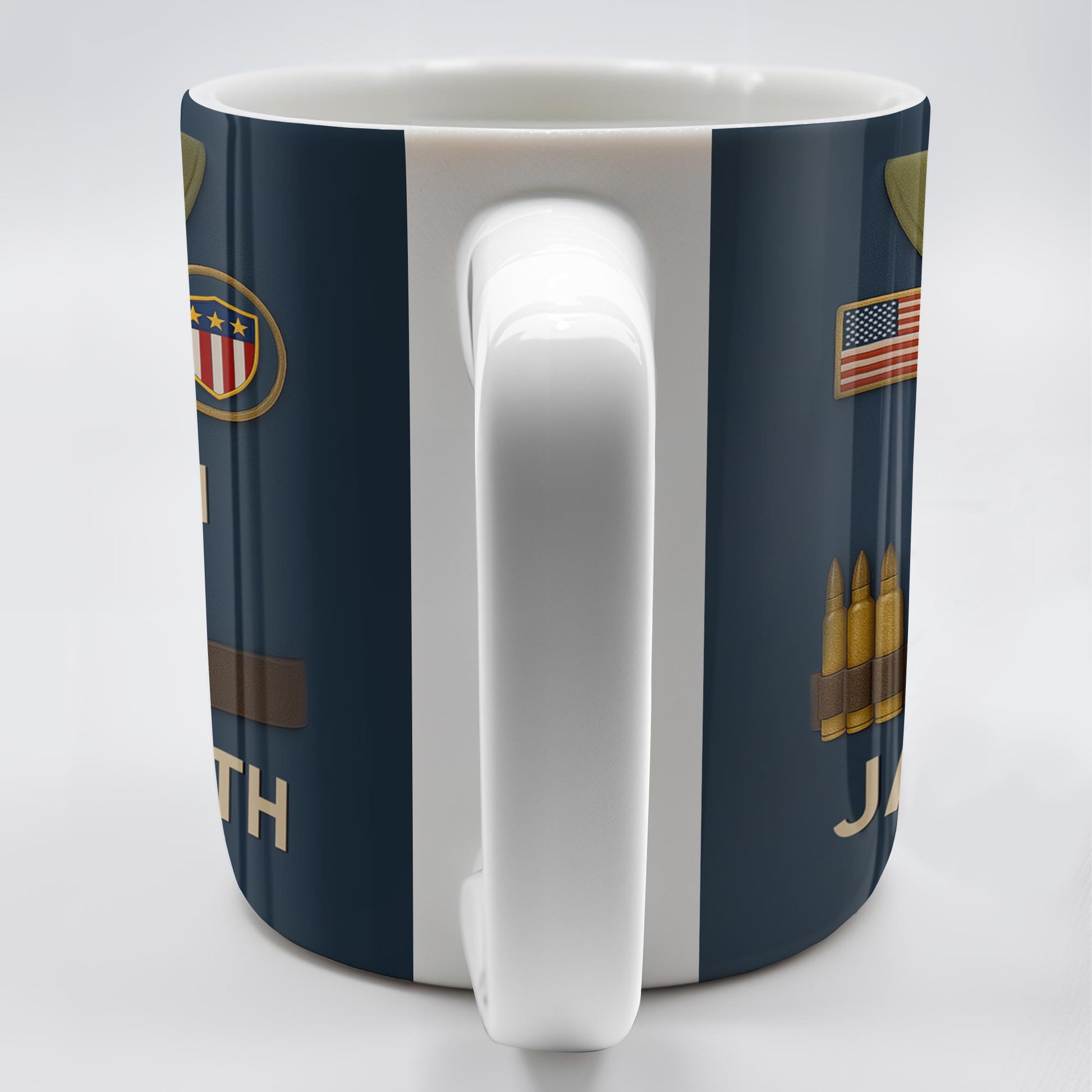 U.S. Veteran, Military Uniform, American Flag And Military Badges