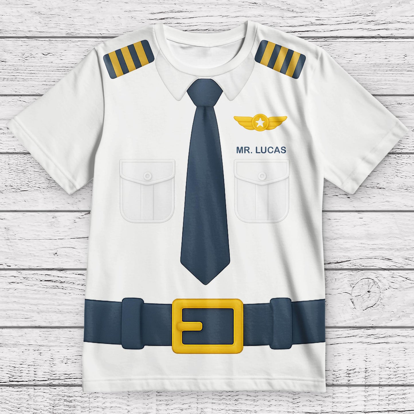 Mr. Lucas, Pilot Uniform Design T-Shirt