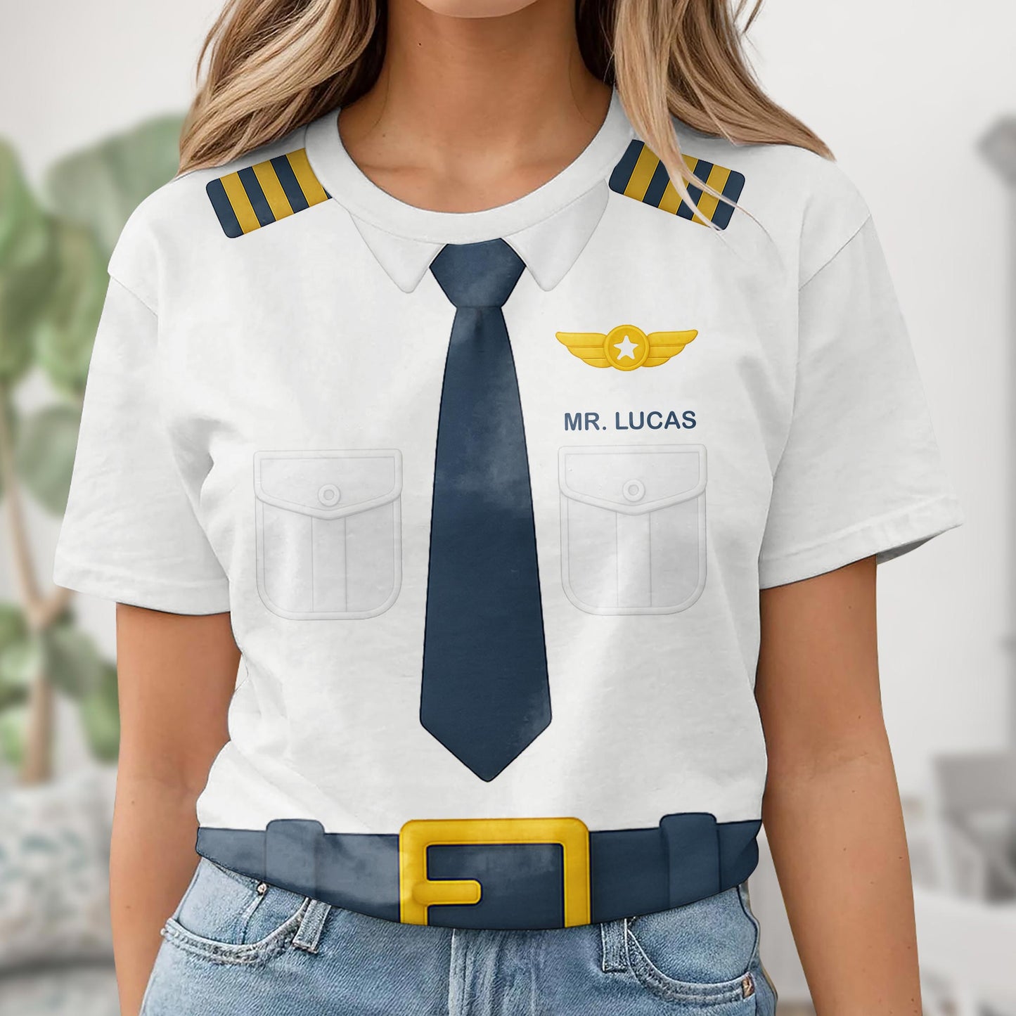 Mr. Lucas, Pilot Uniform Design T-Shirt