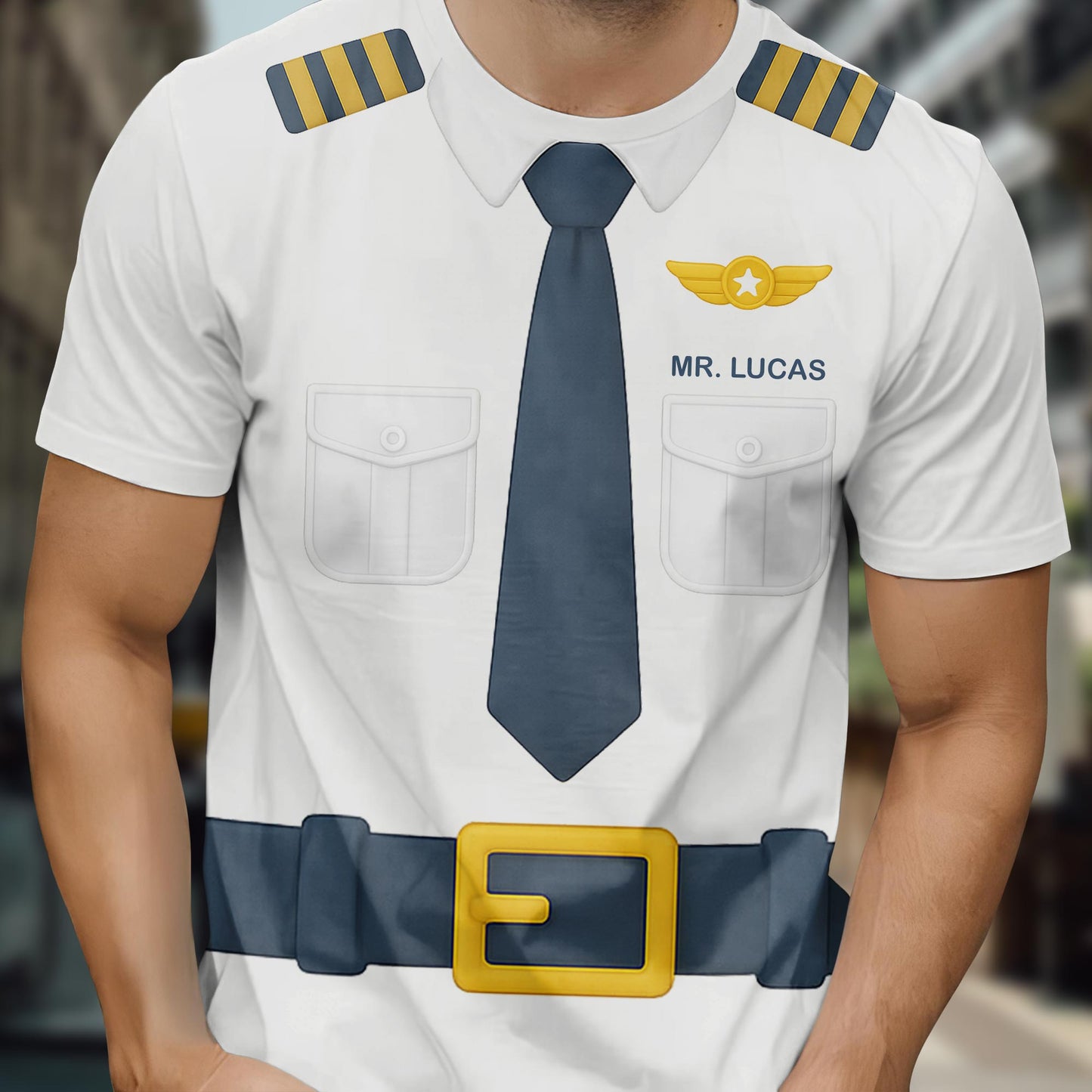 Mr. Lucas, Pilot Uniform Design T-Shirt