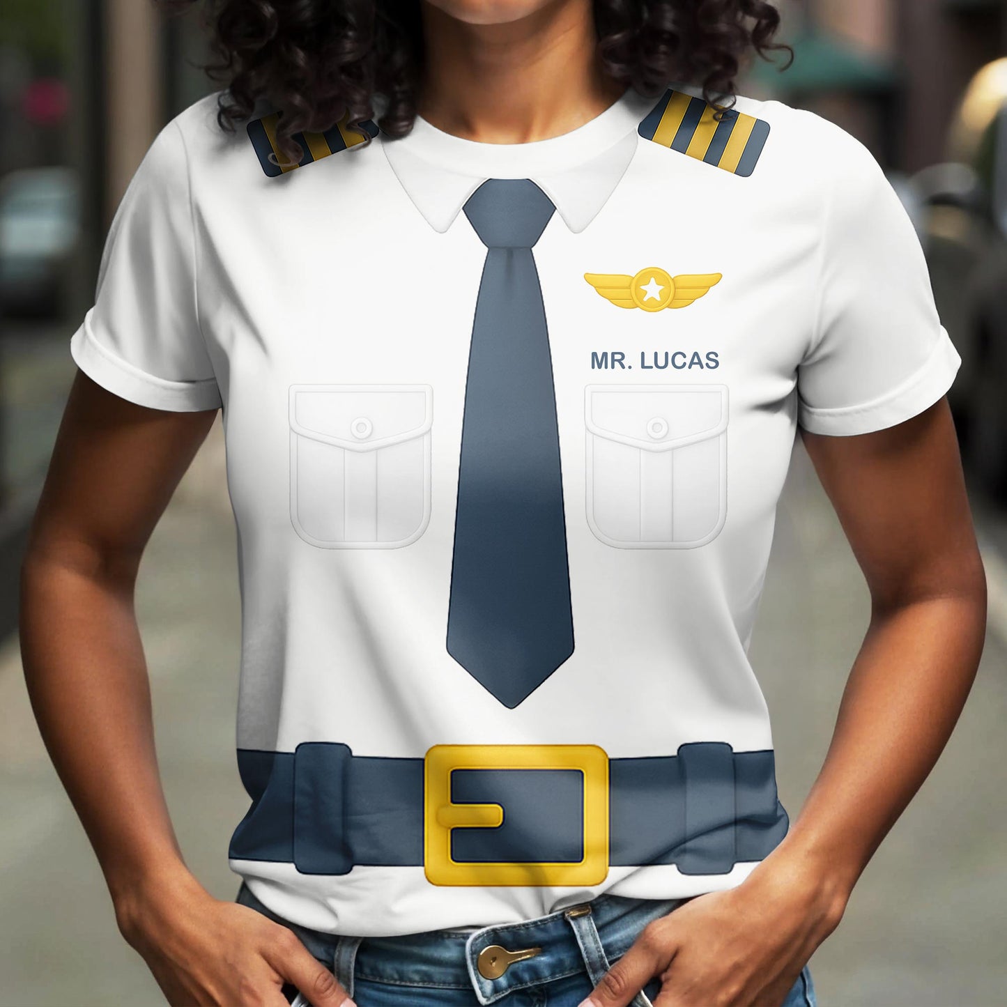 Mr. Lucas, Pilot Uniform Design T-Shirt