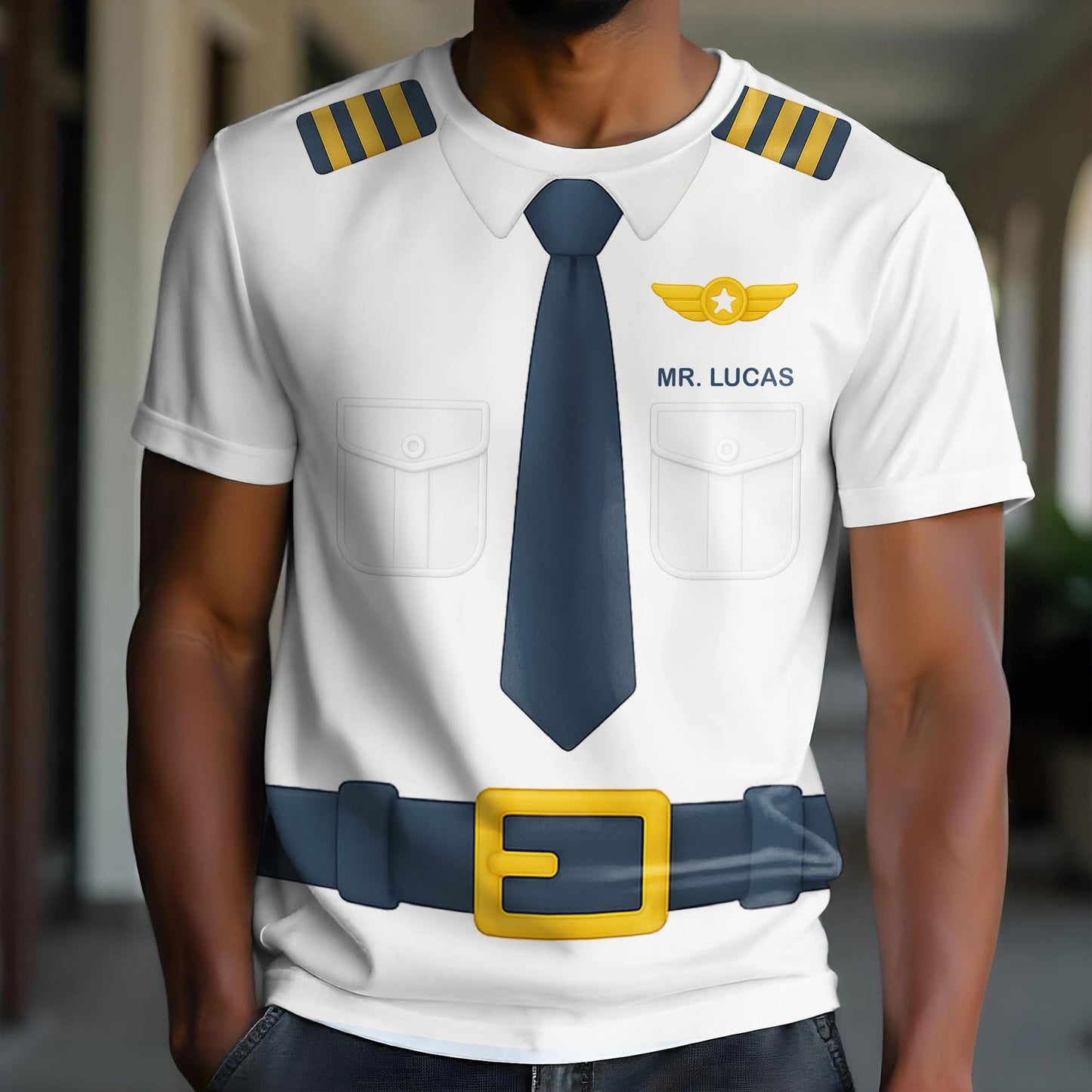 Mr. Lucas, Pilot Uniform Design T-Shirt