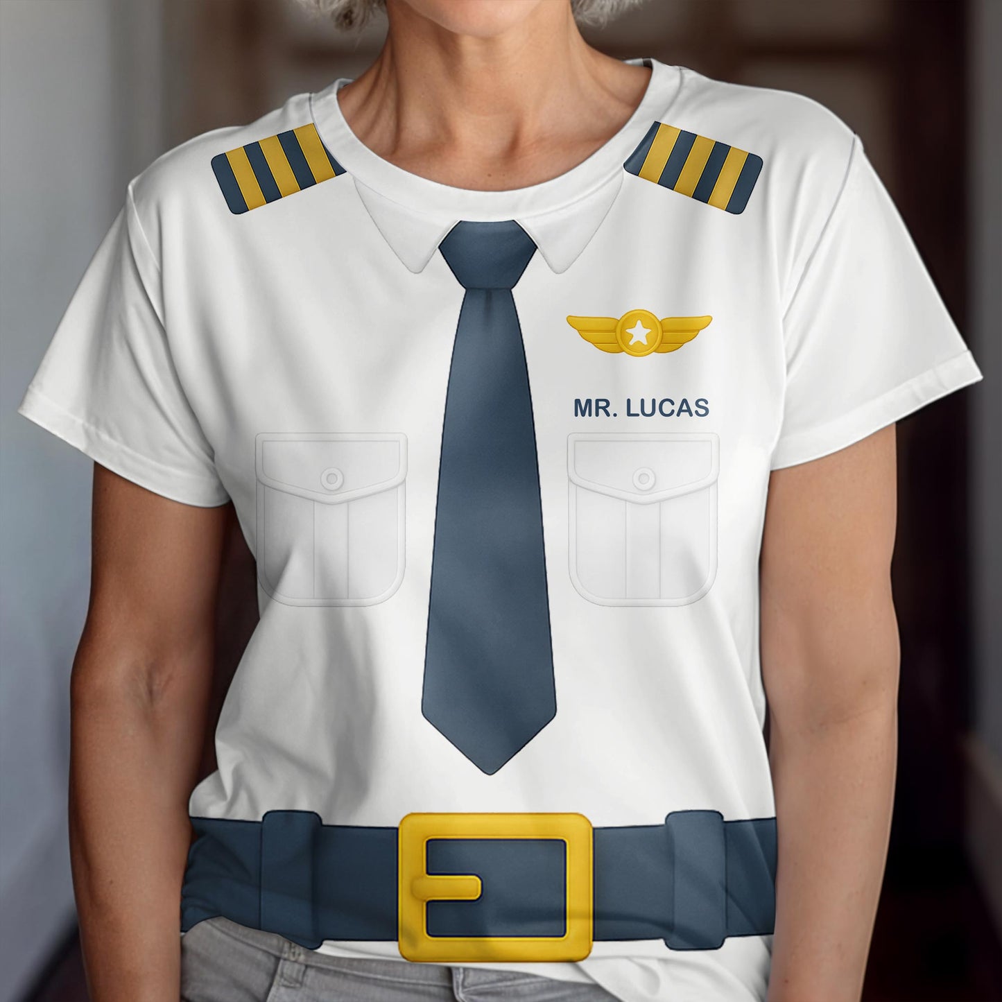 Mr. Lucas, Pilot Uniform Design T-Shirt