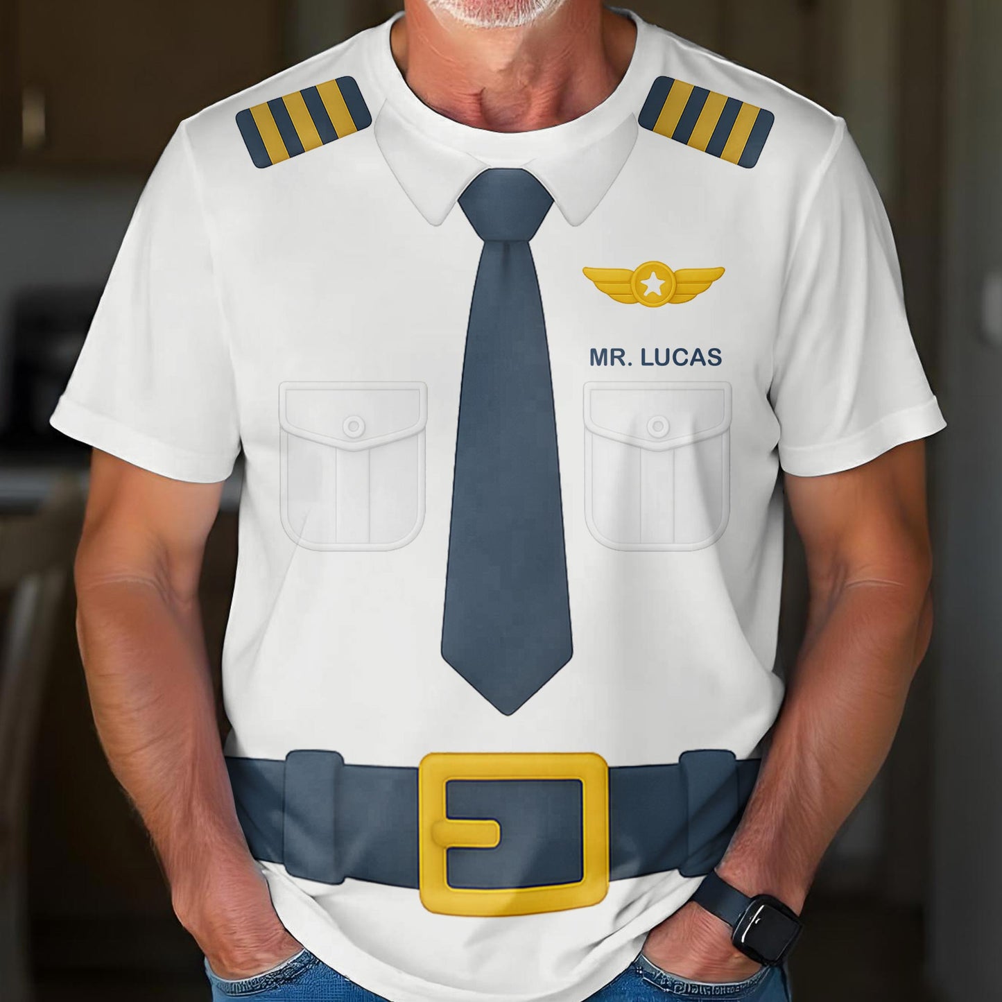 Mr. Lucas, Pilot Uniform Design T-Shirt