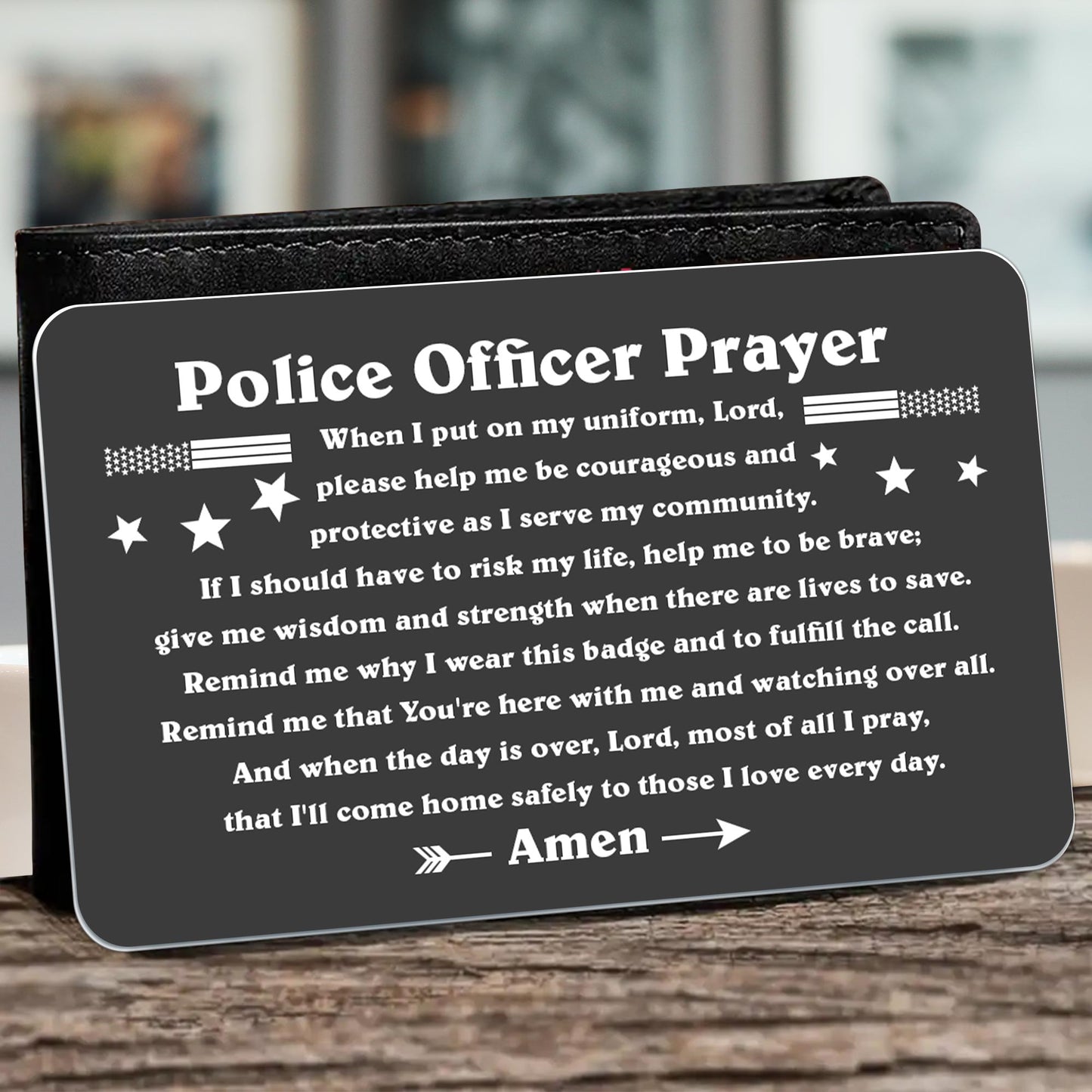 Police Officer Prayer, Uniform, Badge and Stars