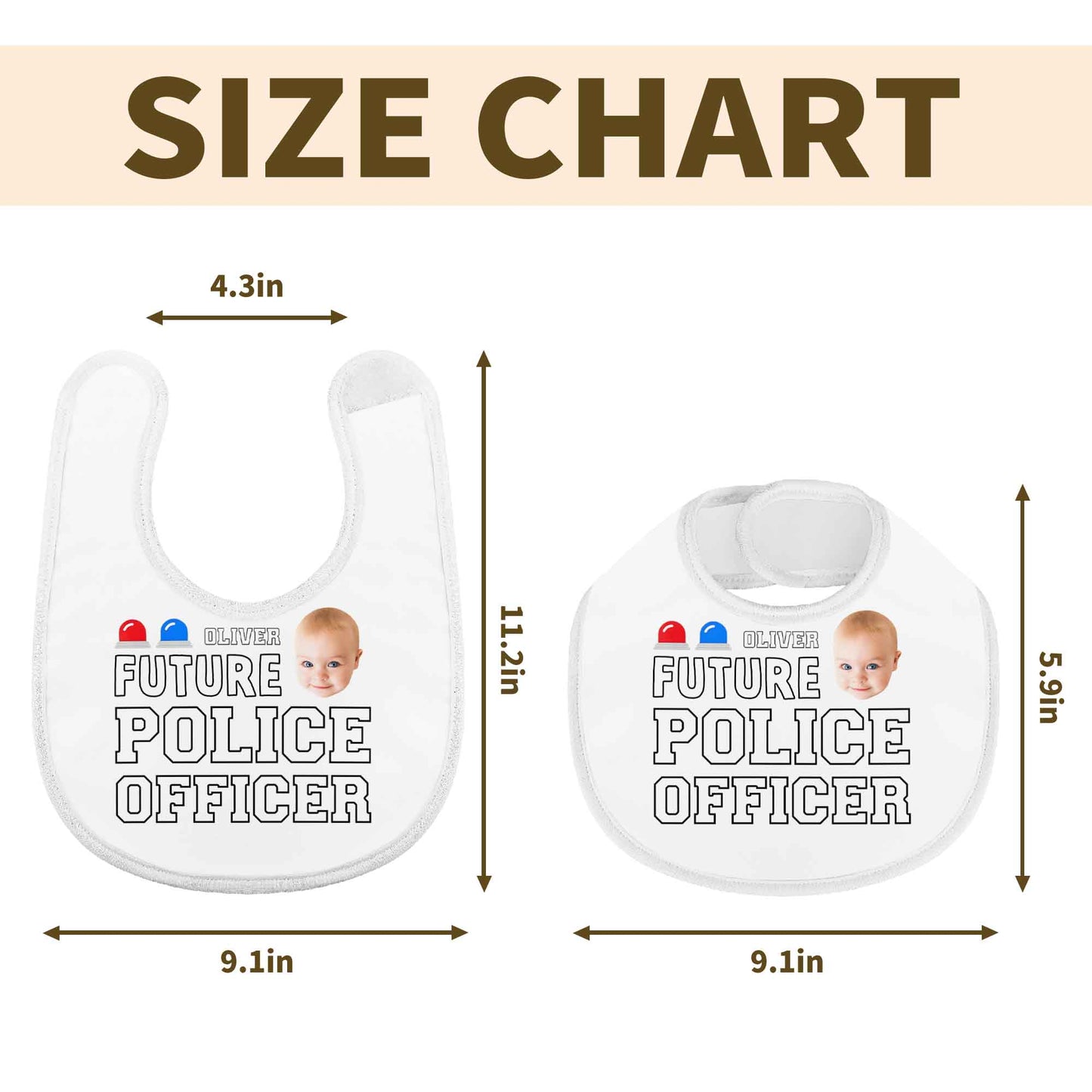 Future Police Officer, Baby Face And Police Hat