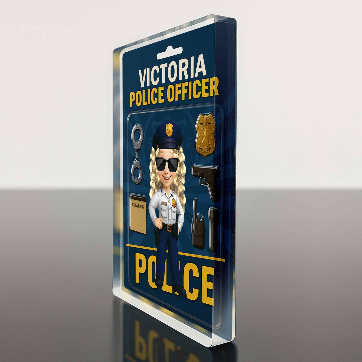 Create Your Custom Police Officer Cartoon Character, Police Badge and Handcuffs
