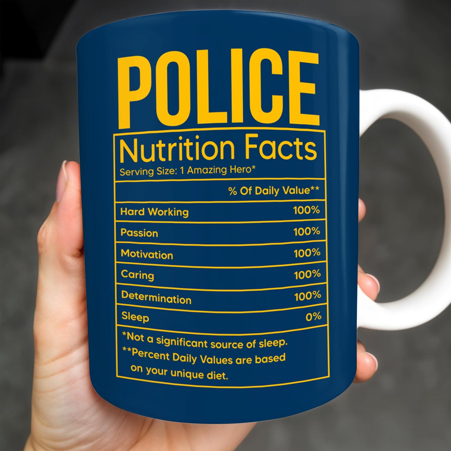 Police Nutrition Facts, Police Car And Police Badge