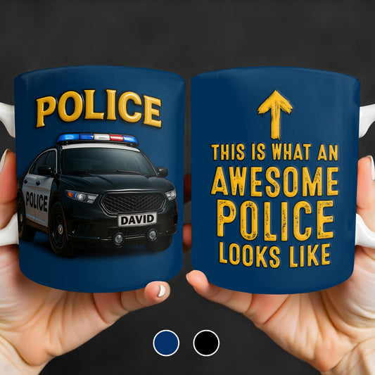 This Is What An Awesome Police Looks Like, Police Car And Badge
