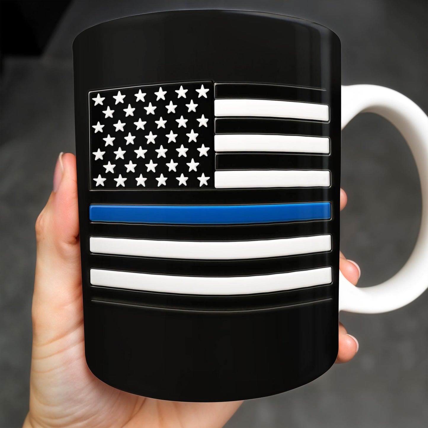 I Can't Fix Stupid But I Can Cuff It, Handcuffs and Thin Blue Line Flag