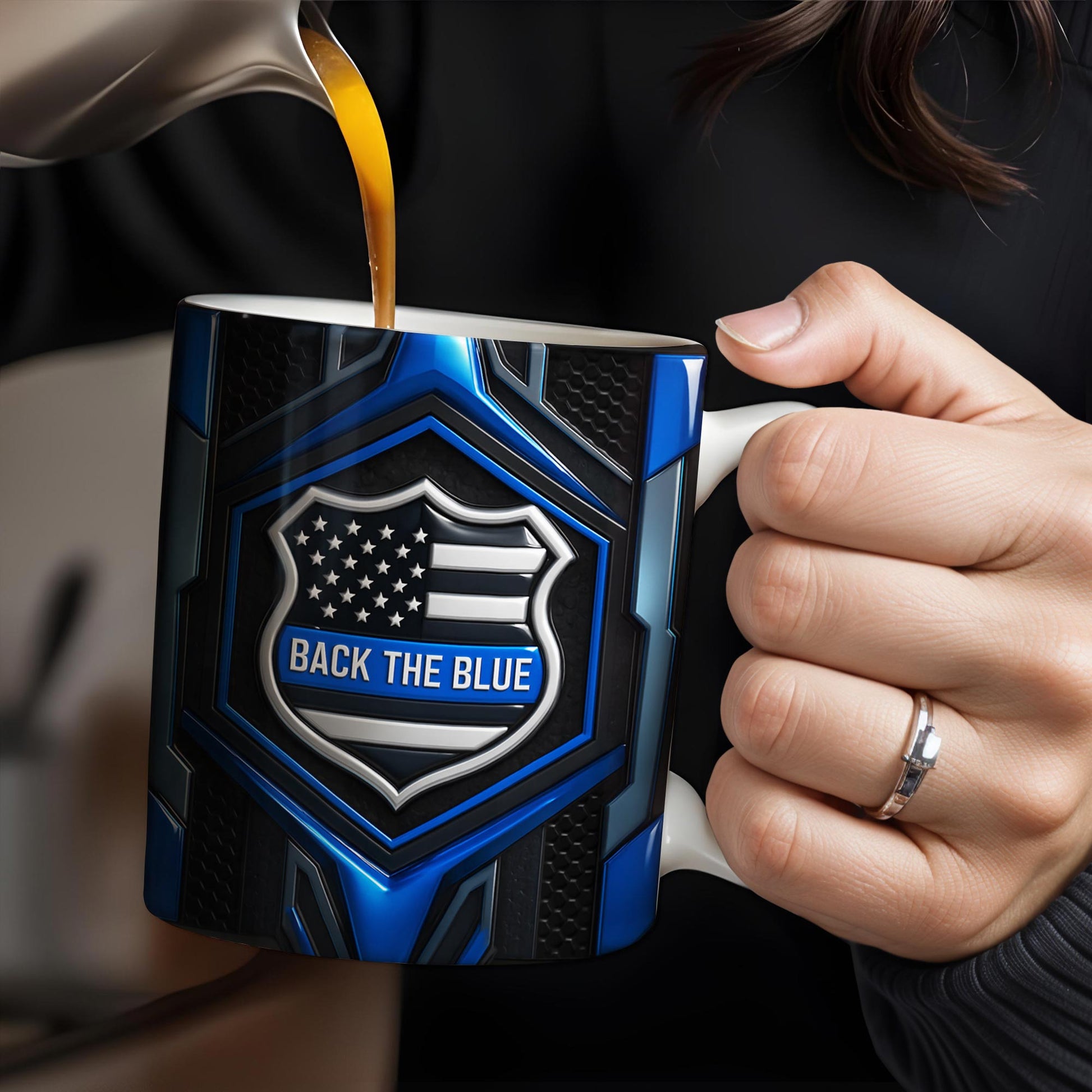 Back The Blue, Shield and Stars